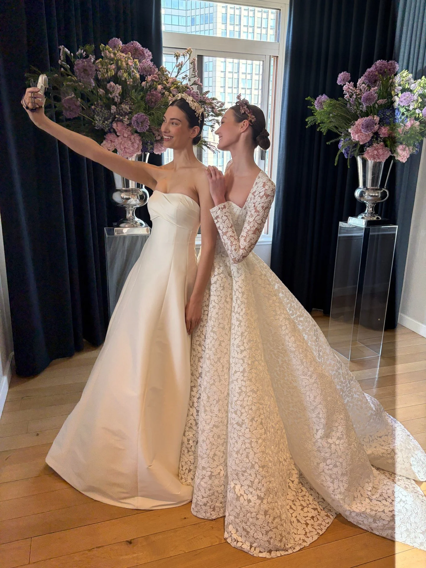 Say "bridal"! Beautiful moment from @sarehnouri S/S '27✨

#nylbfw #bridal #luxurybridal #weddinggown #wedding2027 #sarehnouri
