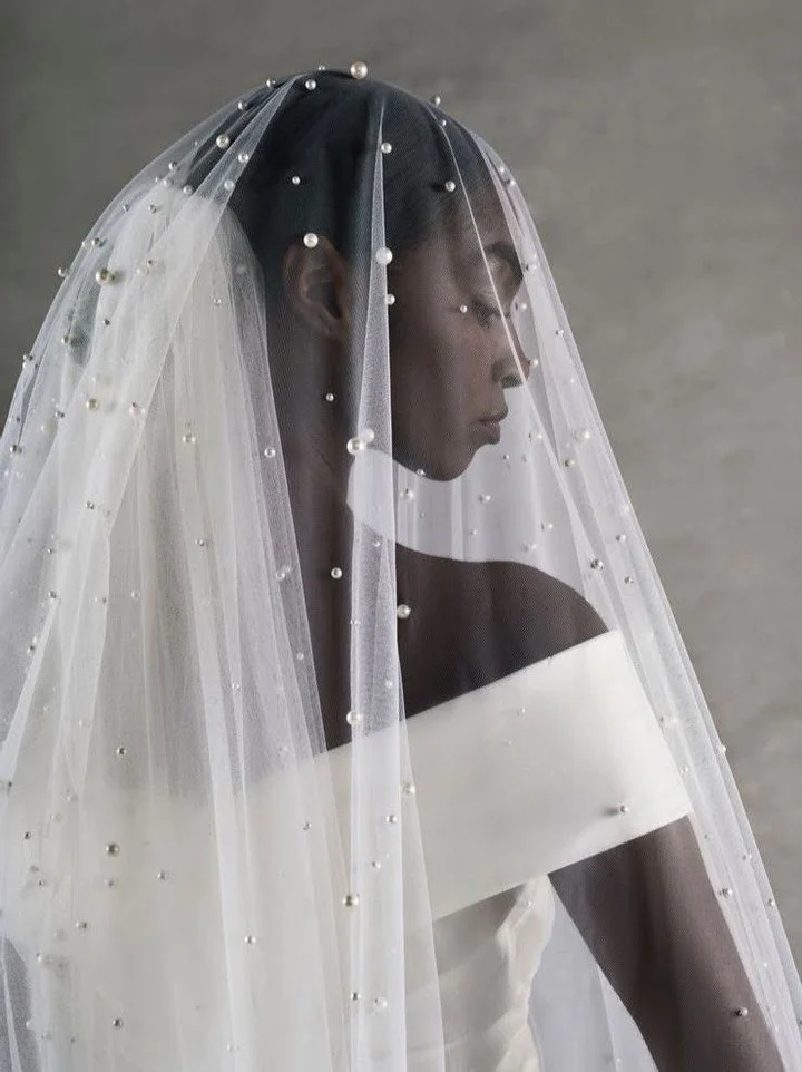 Bask in the pearls of the gorgeous Bellissima Veil by Sareh Nouri 

#NYLBFW #WeddingInspiration #BridalFashion #BridalInspo #WeddingStyle #RomanticWedding #WeddingAccessories #BridalJewelry #SarehNouri