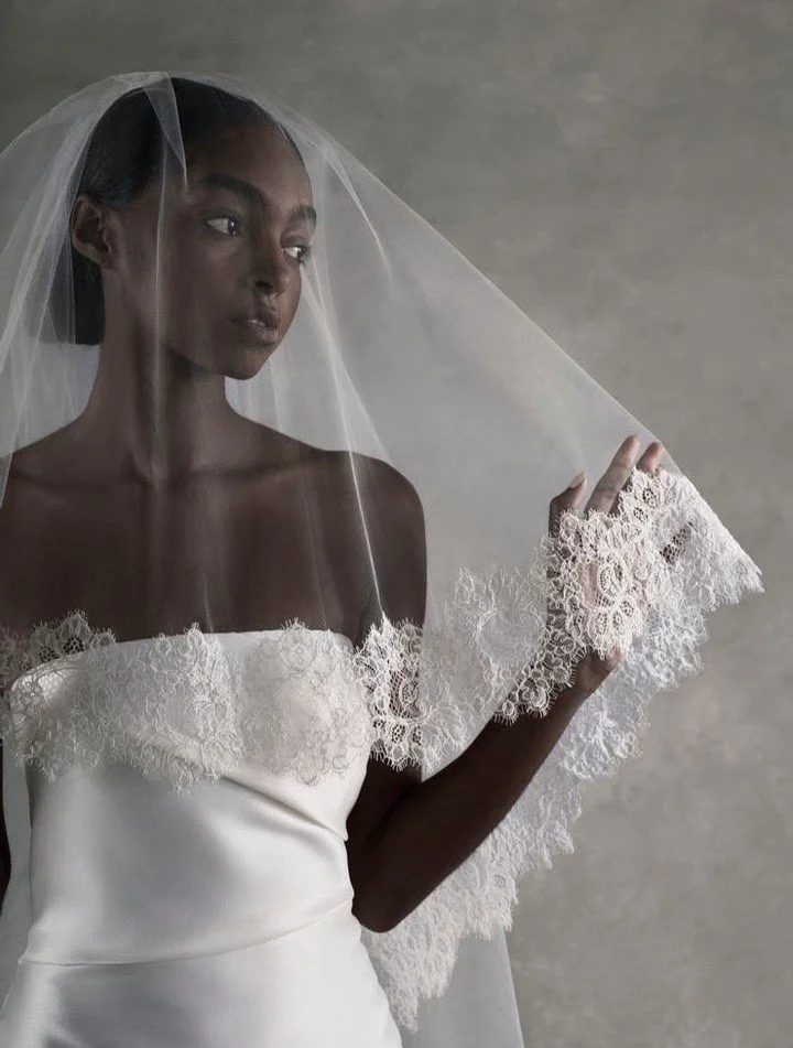 You can never go wrong with lace on your special day 
The Lalique Veil by Sareh Nouri

#NYLBFW #WeddingInspiration #BridalFashion #BridalInspo #WeddingStyle #RomanticWedding #WeddingAccessories #BridalJewelry #SarehNouri