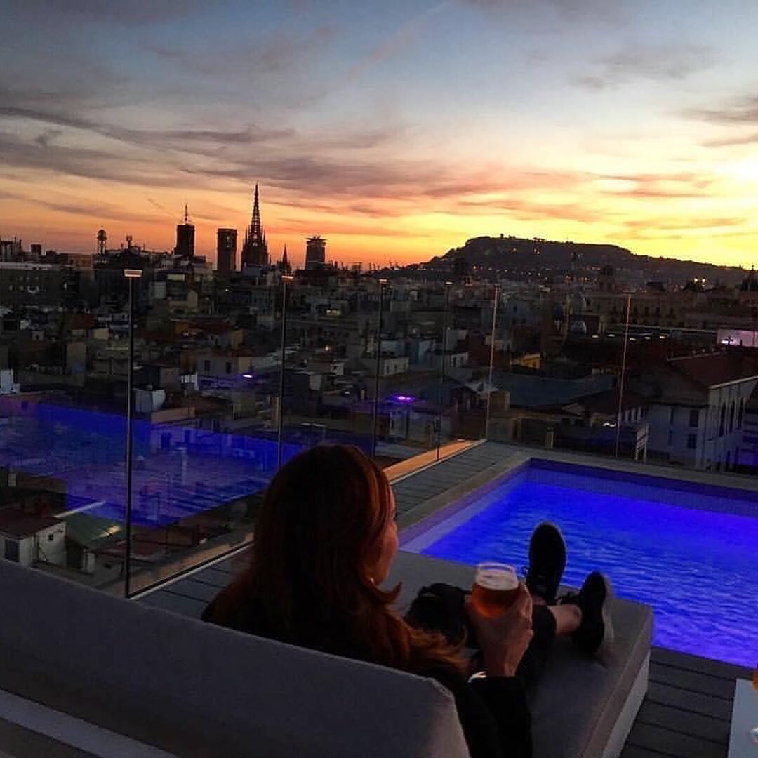 Eight reasons Spain is spectacular in order of photos.

1. Doing nothing except enjoying the views in Barcelona is an activity in itself. Especially from our hotels rooftop pool.
2. Locals mixed with tourists in centuries old neighborhoods never gets