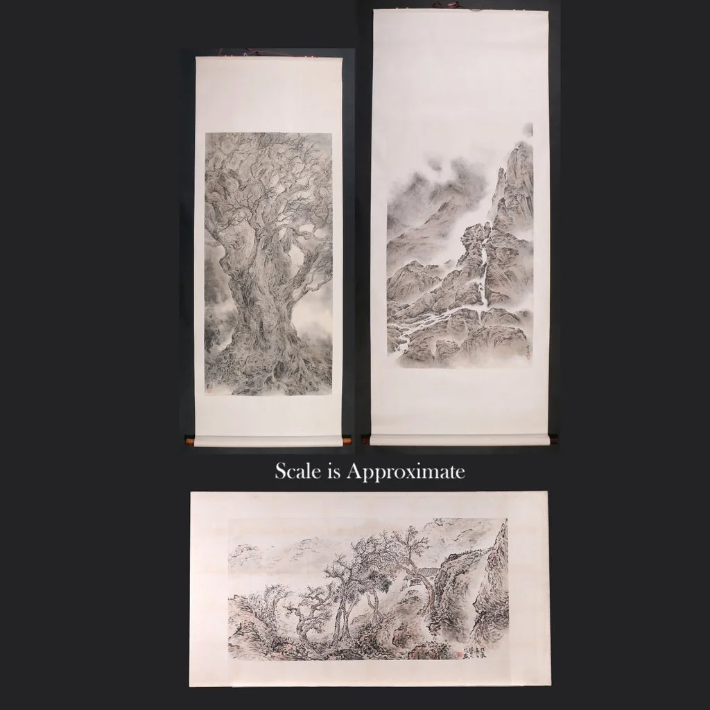 Three Chinese Scroll Paintings
