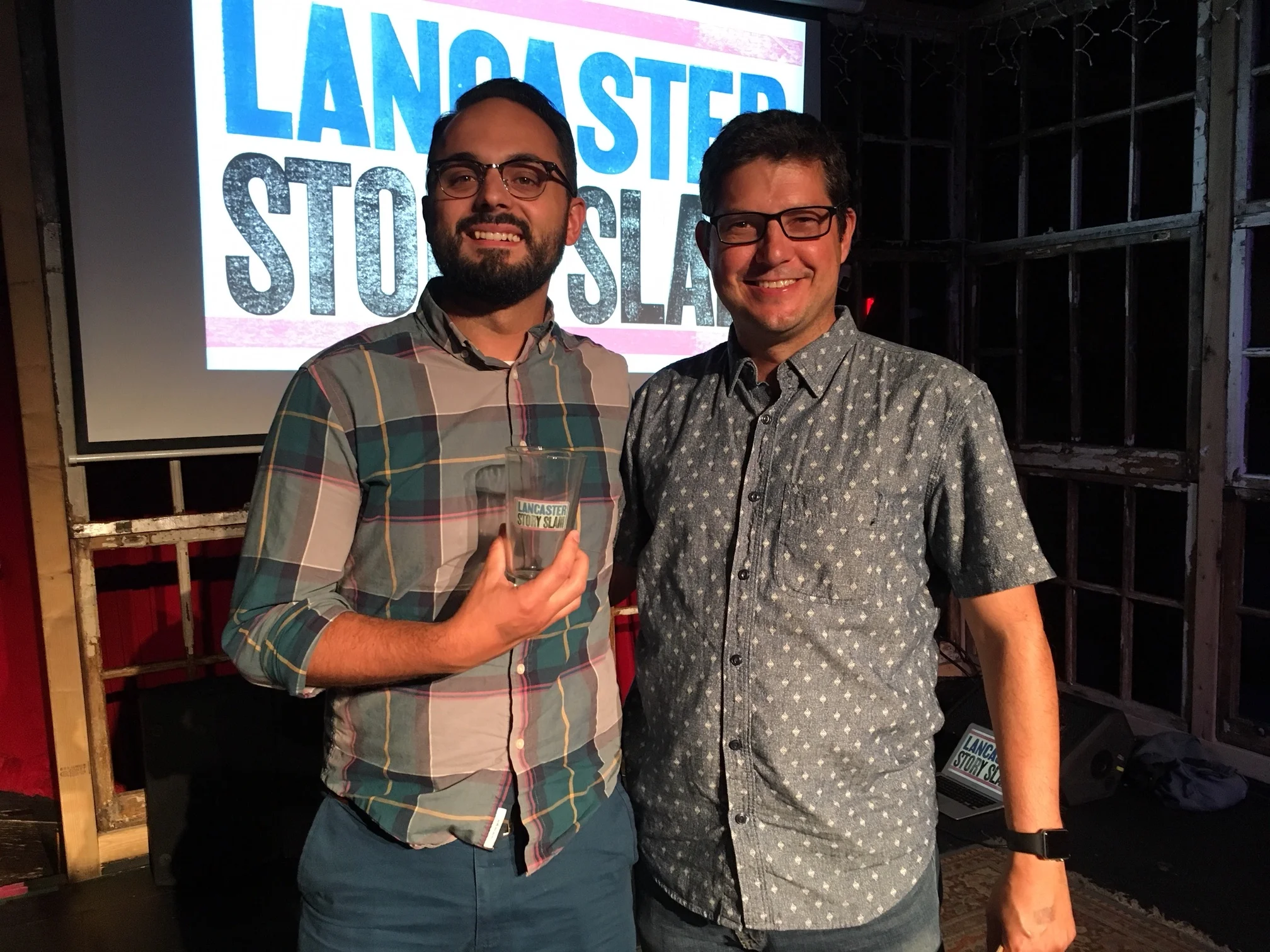 Cliff Lewis and emcee Marcus Grimm