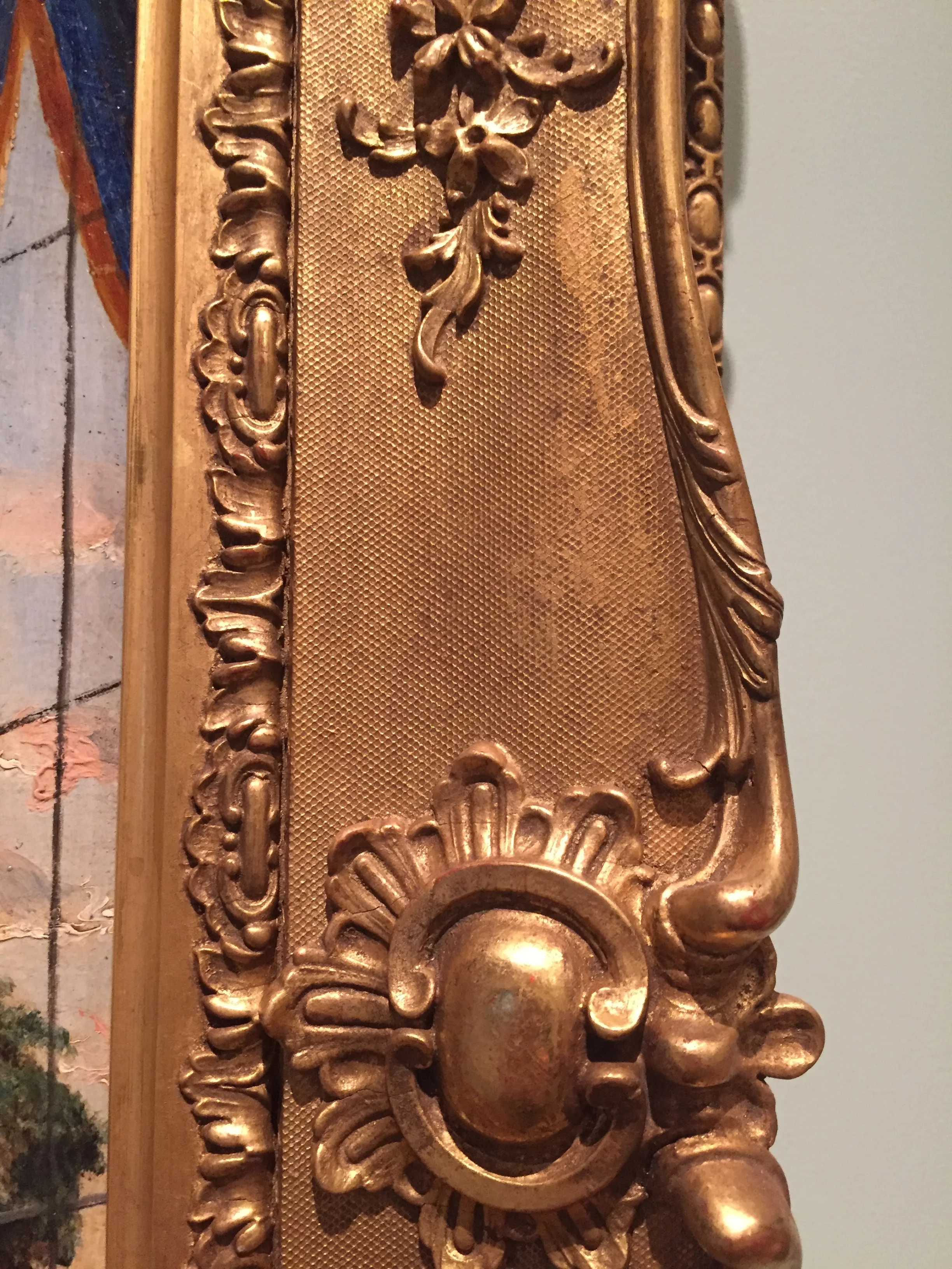 Detail of frame on Mr. and Mrs. Charles Henry Augustus Carter, circa 1848 by Nicholas Biddle Kittel (1822-1894)