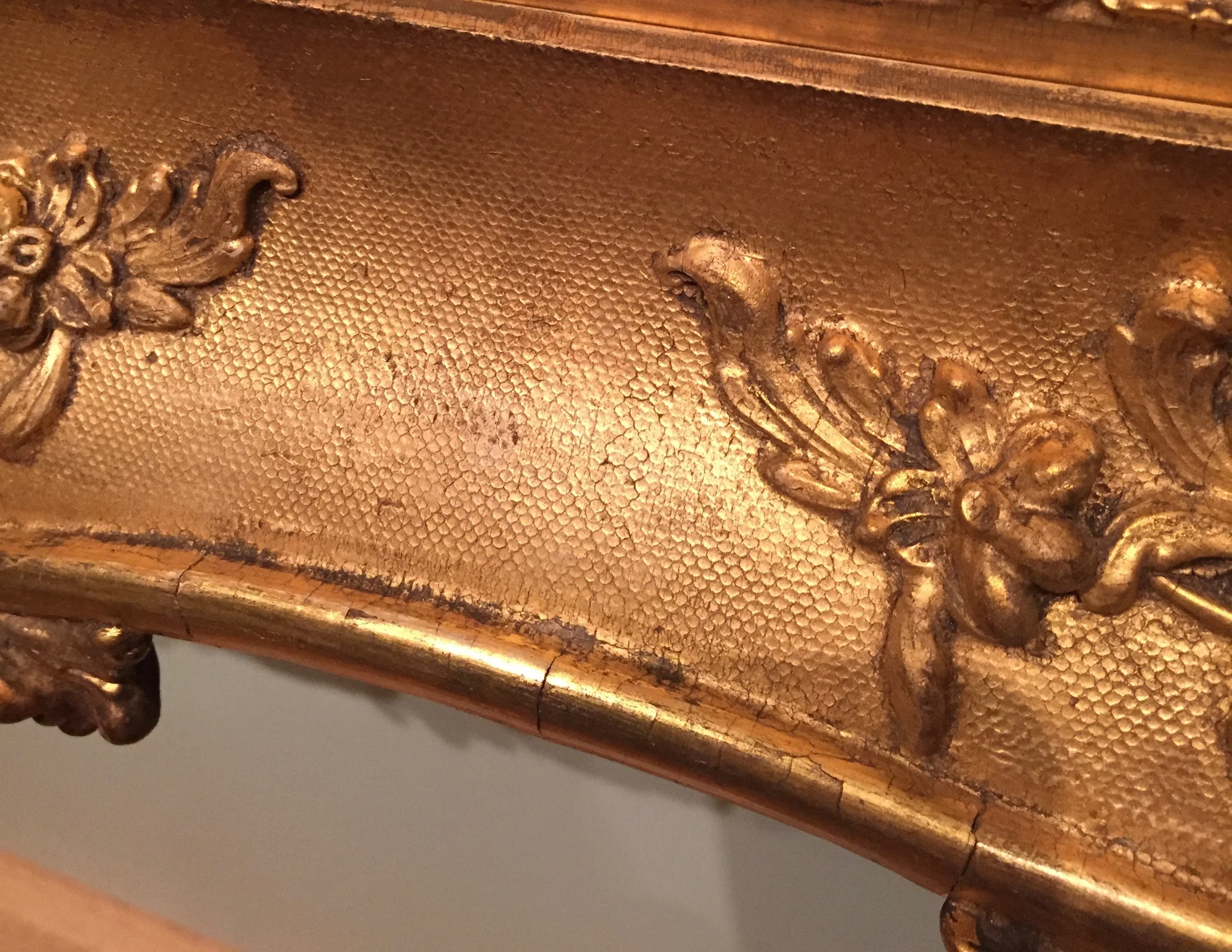 Detail showing silk tulle ground on frame for Ann Eliza Moserman Brooks (Mrs. John E. Brooks), d.1845 by Shepard Alonzo Mount