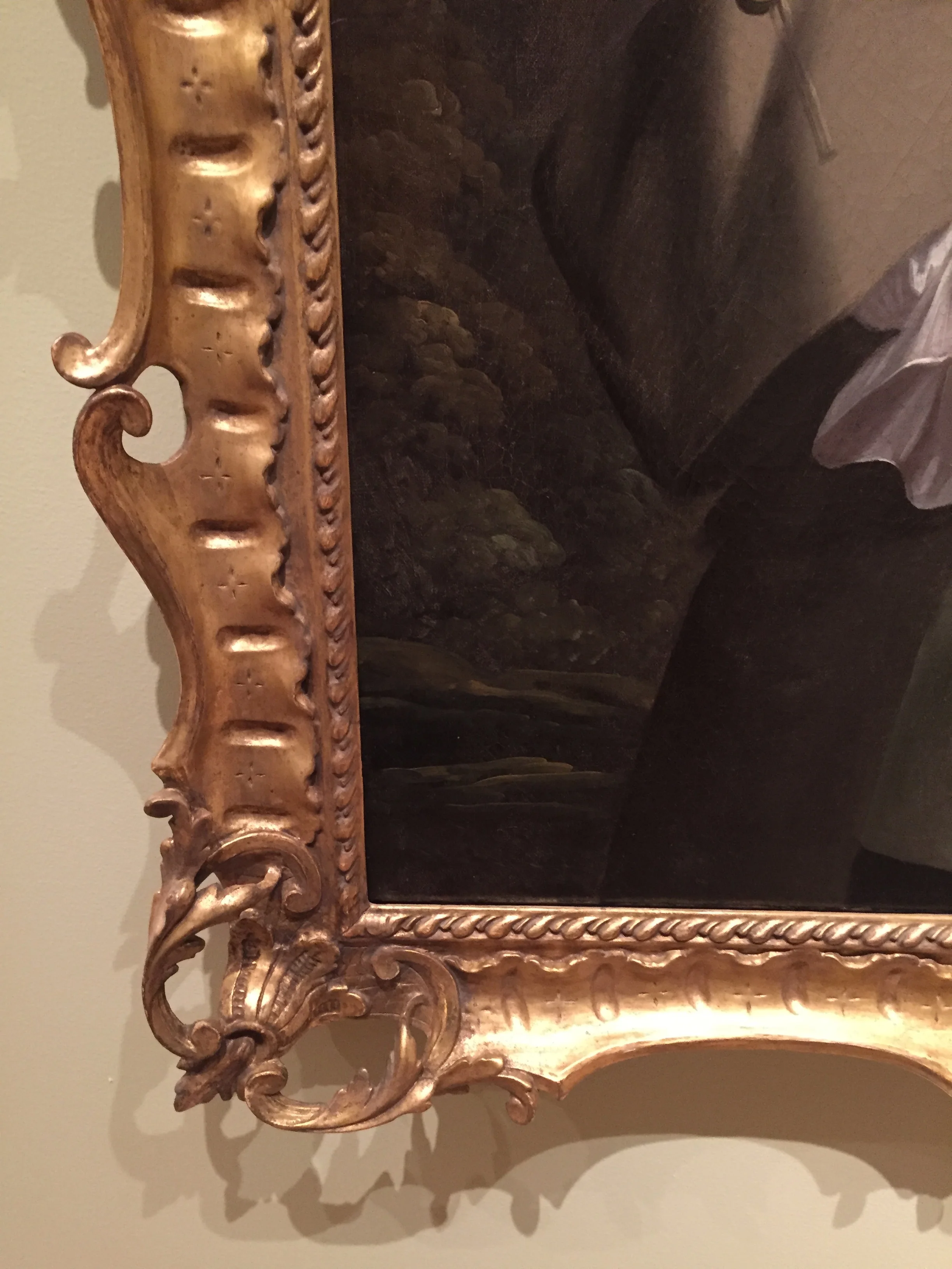 Detail of one of the four frames on the portraits by John Wollaston