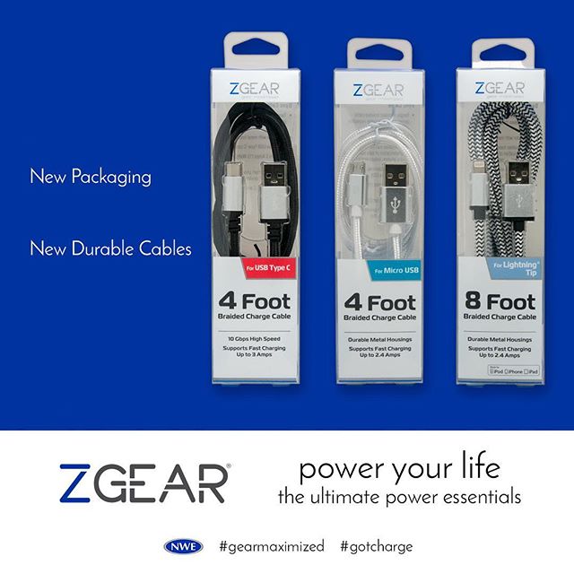 Braided cable = no more tangles. Now in #zgear slim, sleek packaging http://ow.ly/mHJS30fkooq