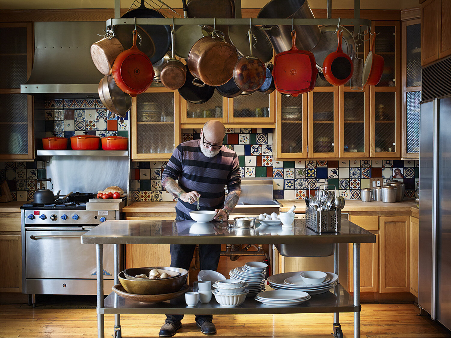 PETER IN AN ECLECTIC KITCHEN 