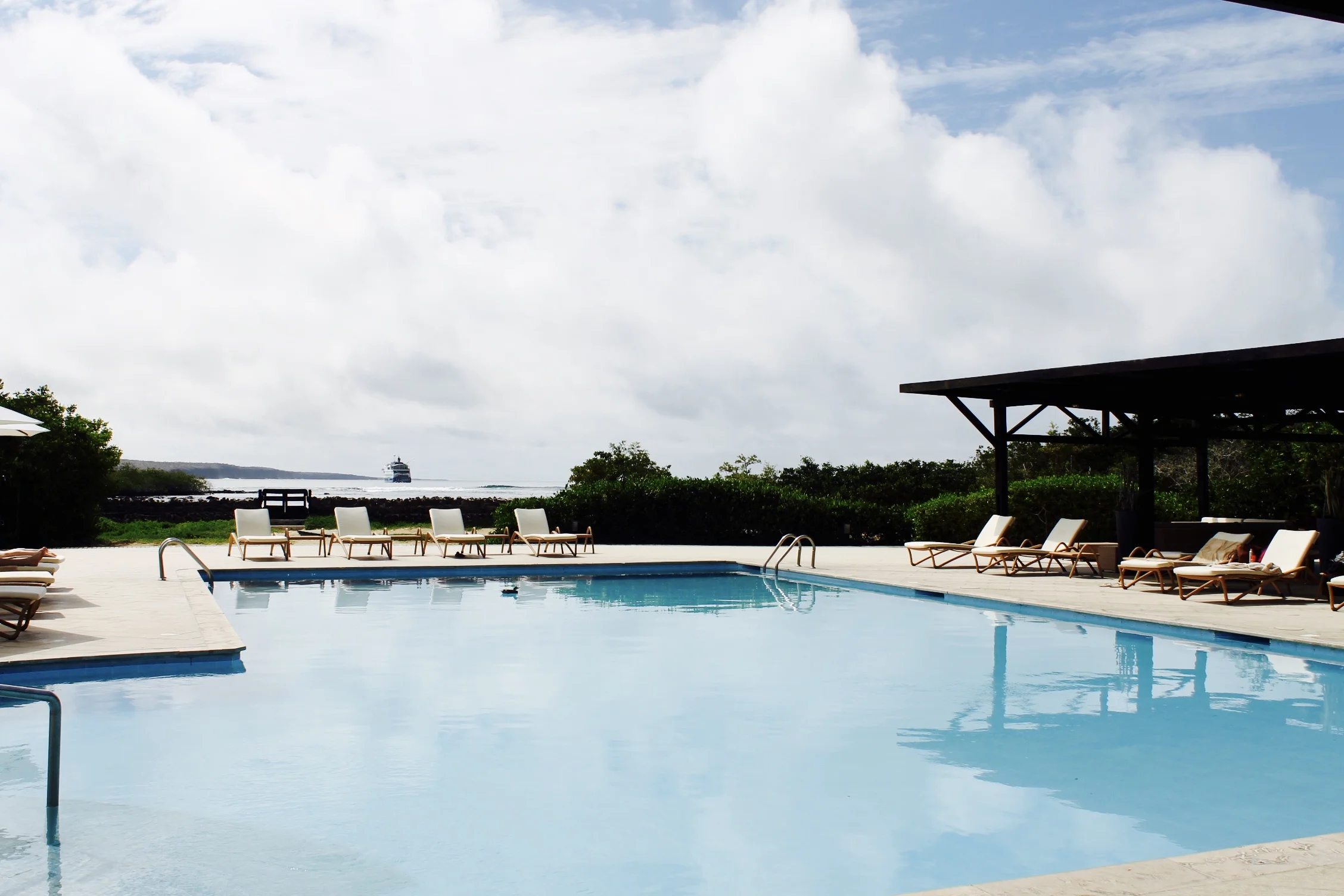 Poolside is a direction. 