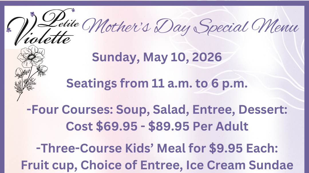 Mother's Day Menu