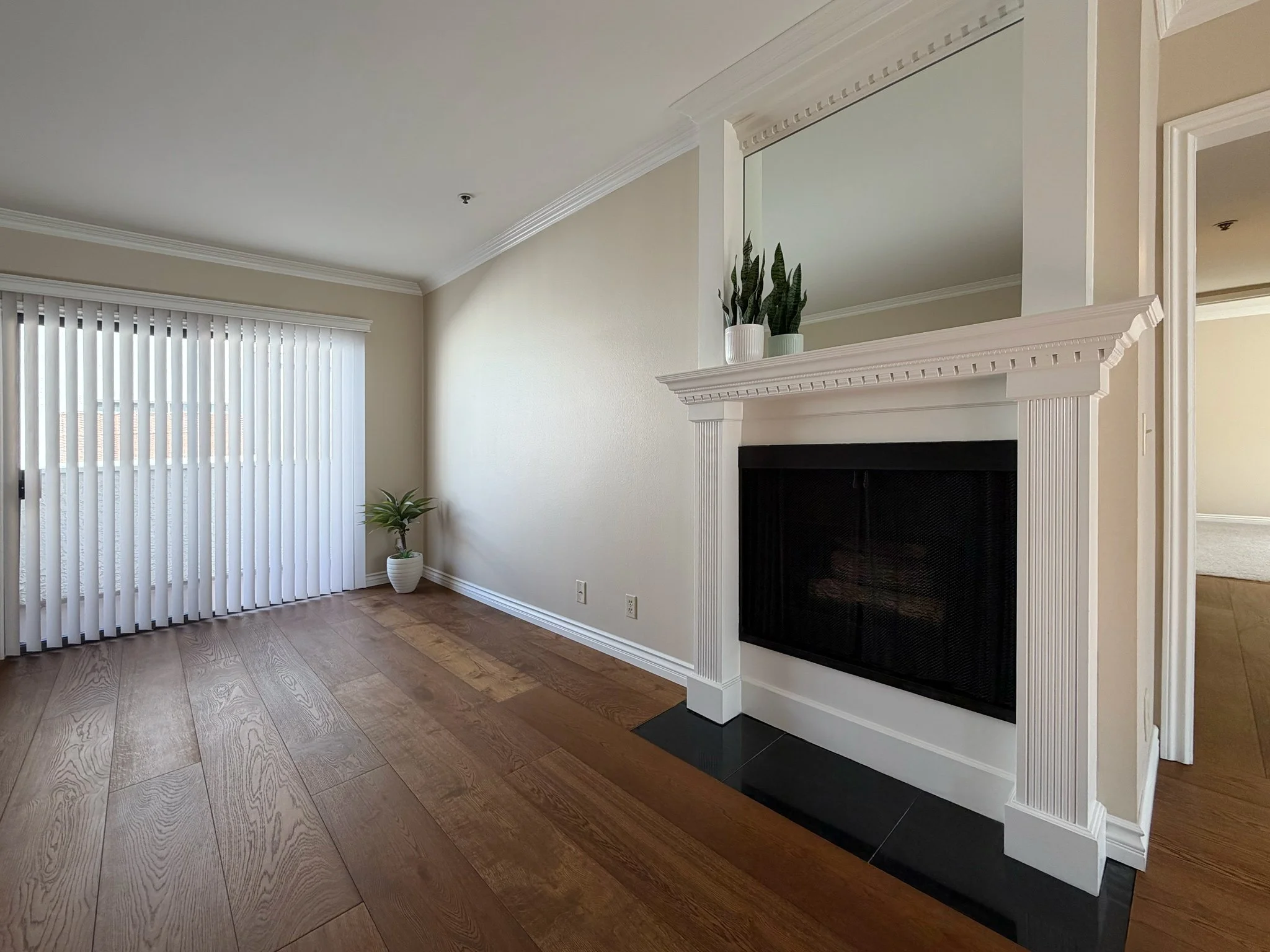   Cozy, gas fireplace - no ashes to clean!   