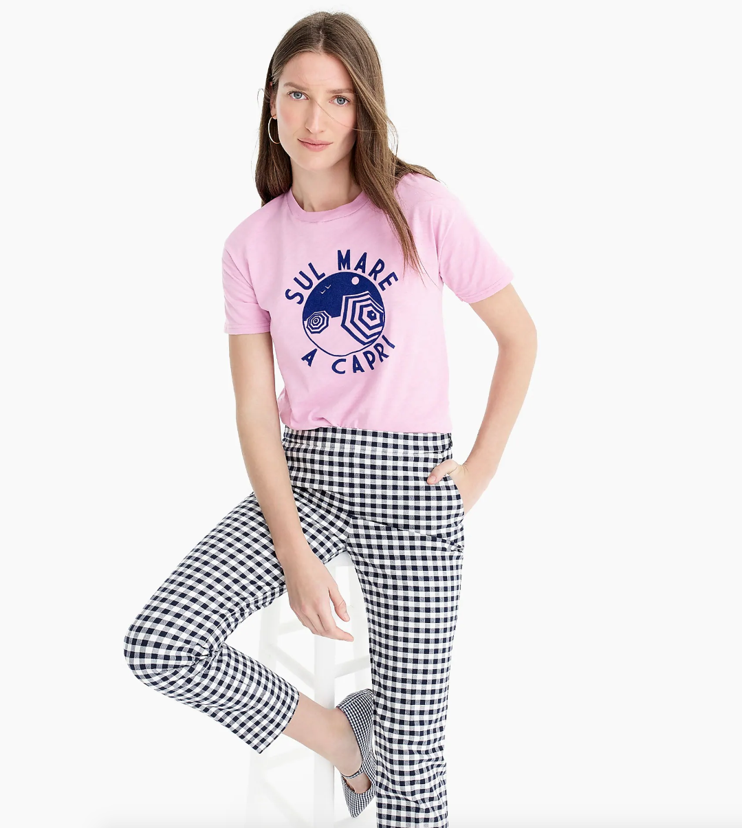 Camilla Atkins, CATKINS DESIGN for J. Crew Spring 2019, Italy screen printed tee shirt- women's apparel.png
