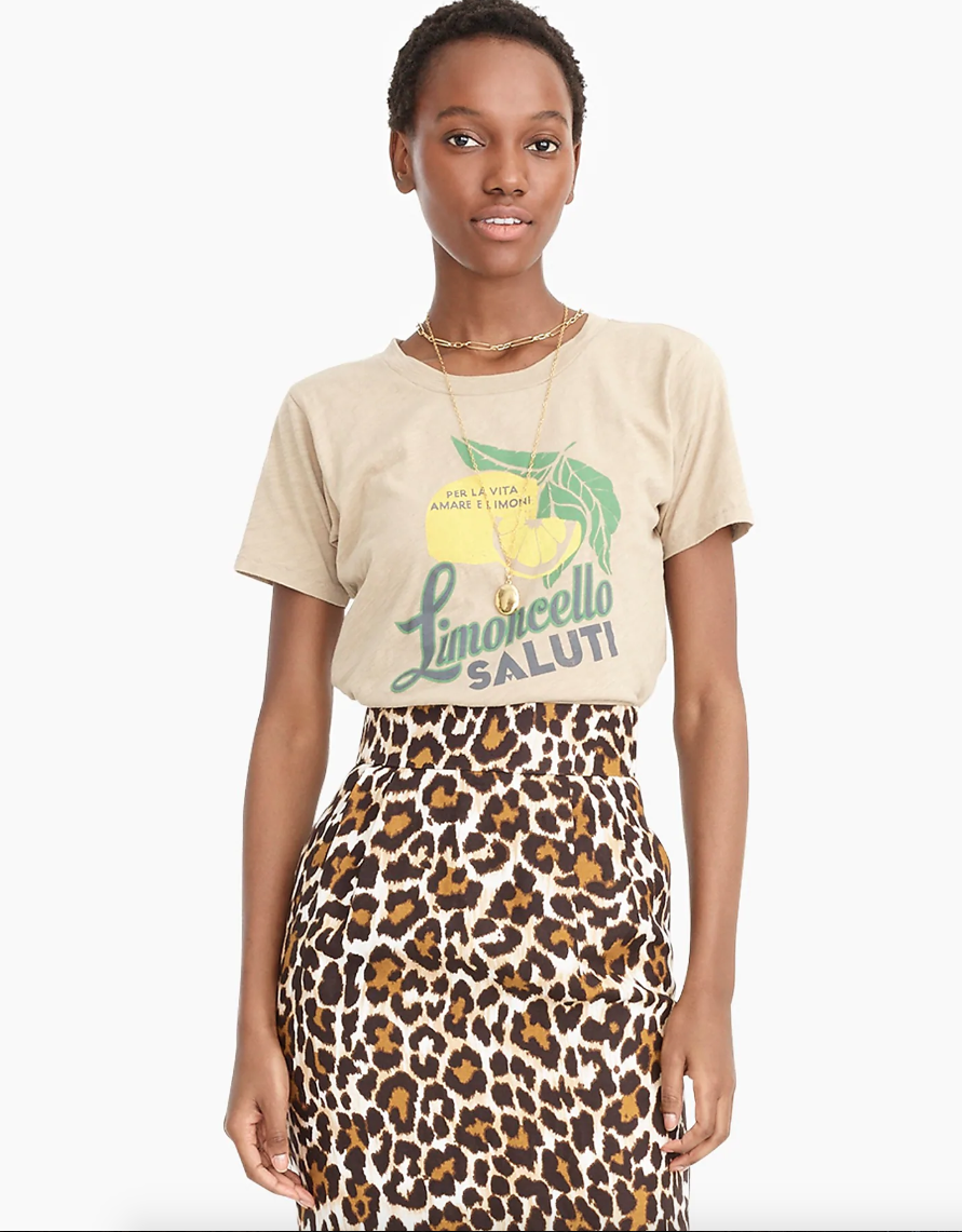 Camilla Atkins, CATKINS DESIGN for J. Crew Spring 2019, Limoncello screen printed tee shirt- women's apparel.png