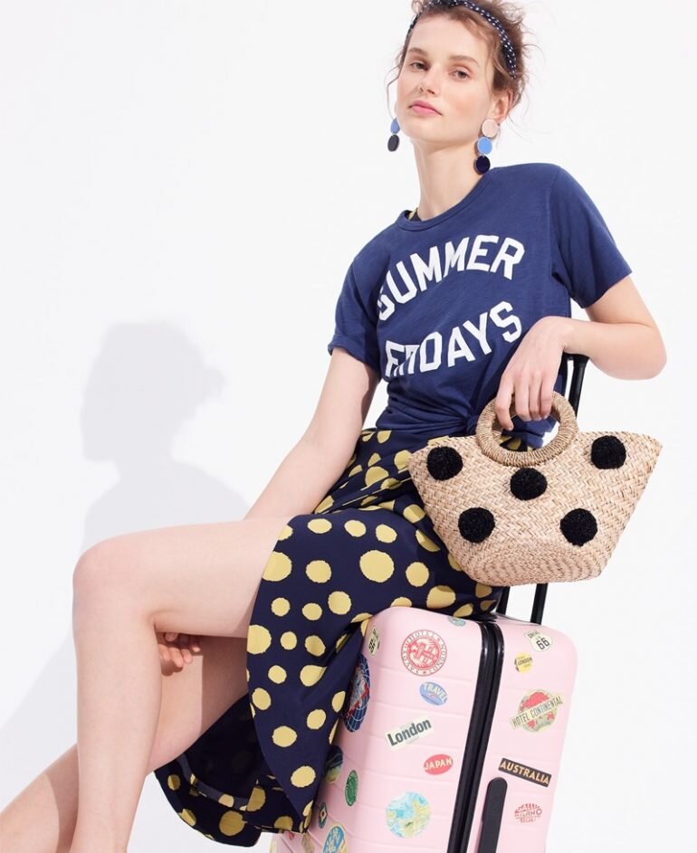 Camilla Atkins, CATKINS DESIGN for J. Crew Spring 2019, Summer Fridays screen printed tee shirt- women's apparel.jpg