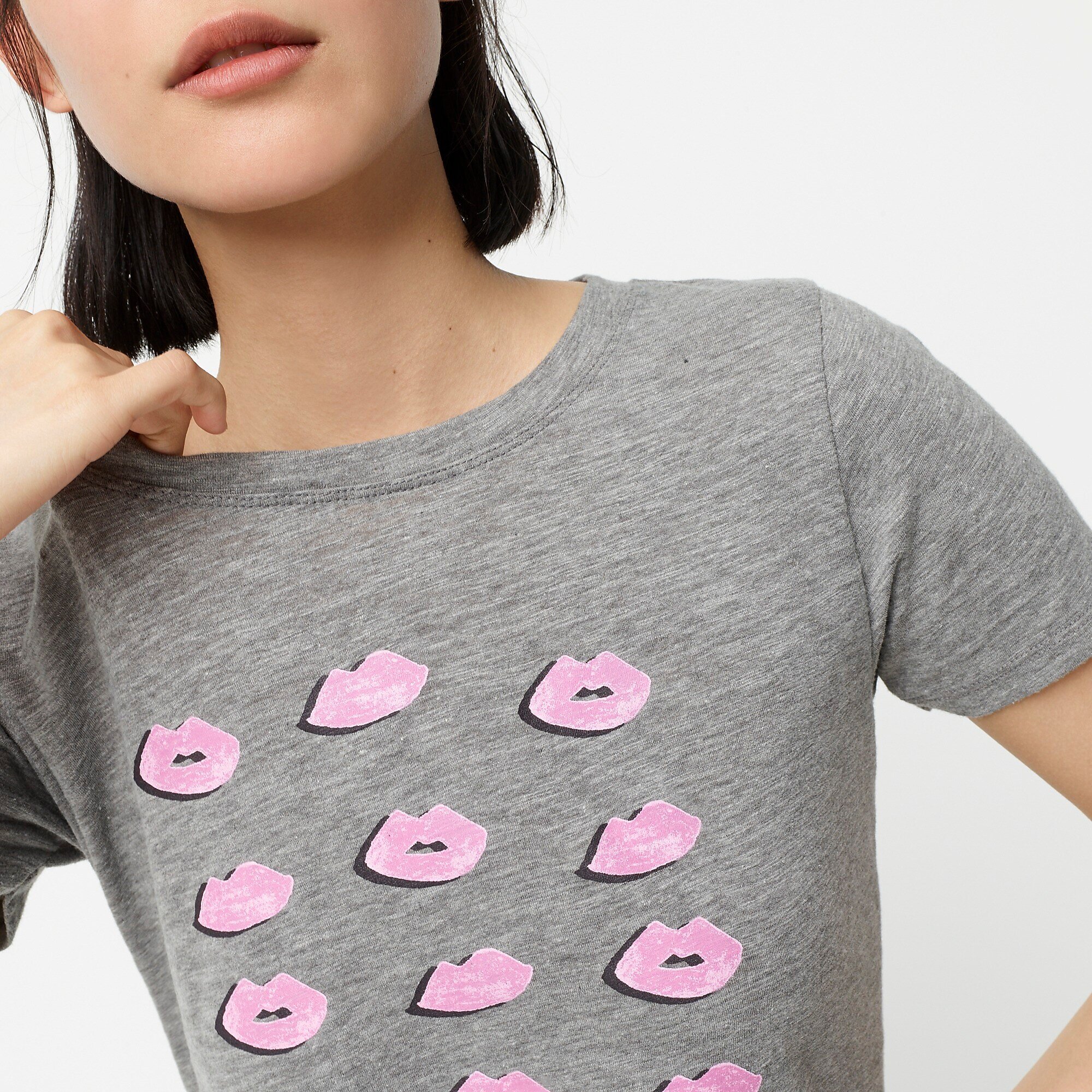 Camilla Atkins, CATKINS DESIGN for J. Crew, Summer 2019 Painted lips screen printed  tee shirt.jpeg