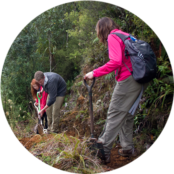 Track Building   Public access is important to us on our project sites. Community involvement &amp; buy-in is much more easily achieved when people can enjoy the result.  We build walking tracks through our project sites because when the surrounding community starts to enjoy our work they then see value in it.