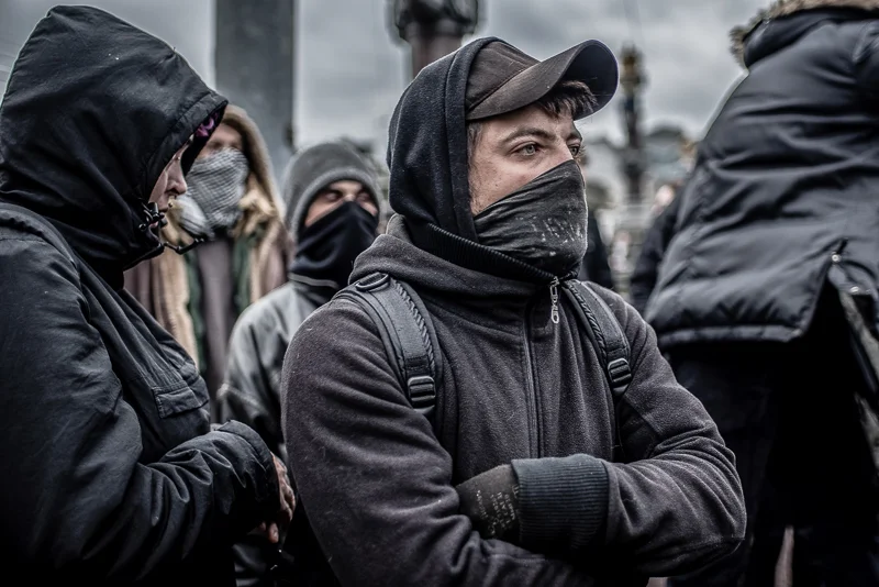 Protesters of an extremist movement | Photo by Joris van Gennip