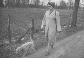 Berta's Oma with dog Micki