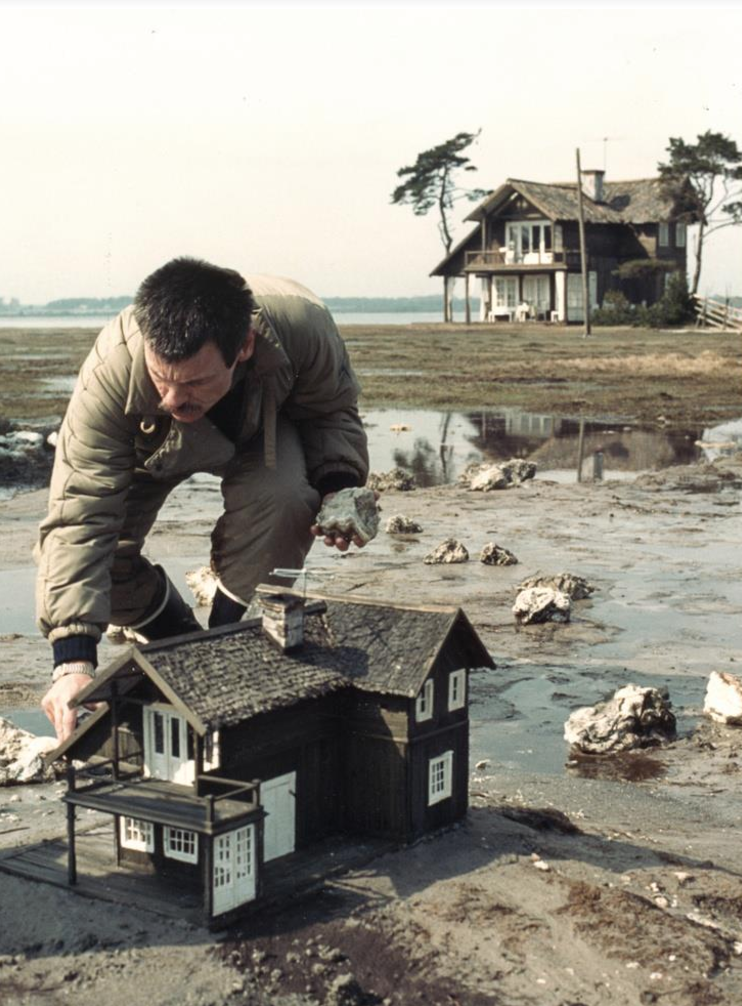 Andrei Tarkovsky on the set of Nostalghia