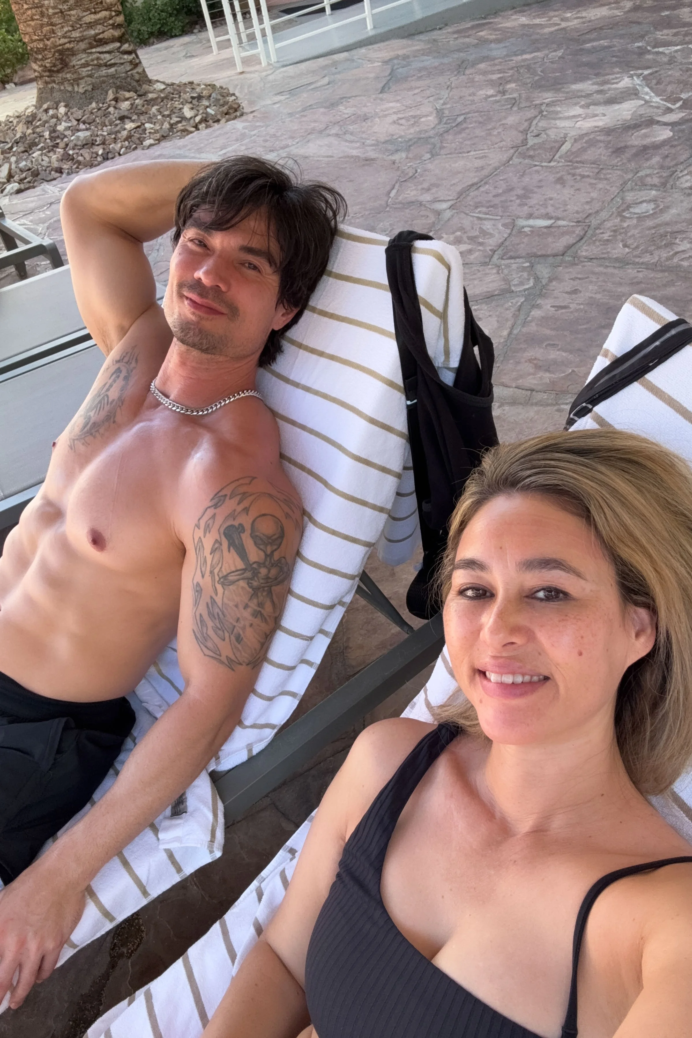 Virgin Hotels Vegas pool lounge chairs