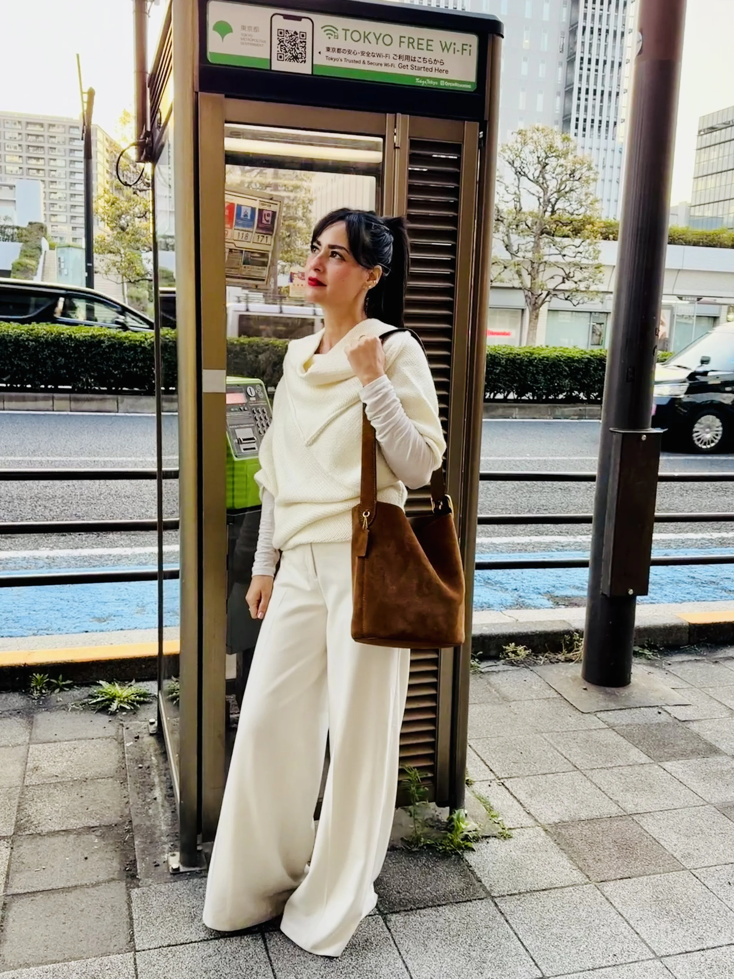 Marcella Cream Palmer Knit Top