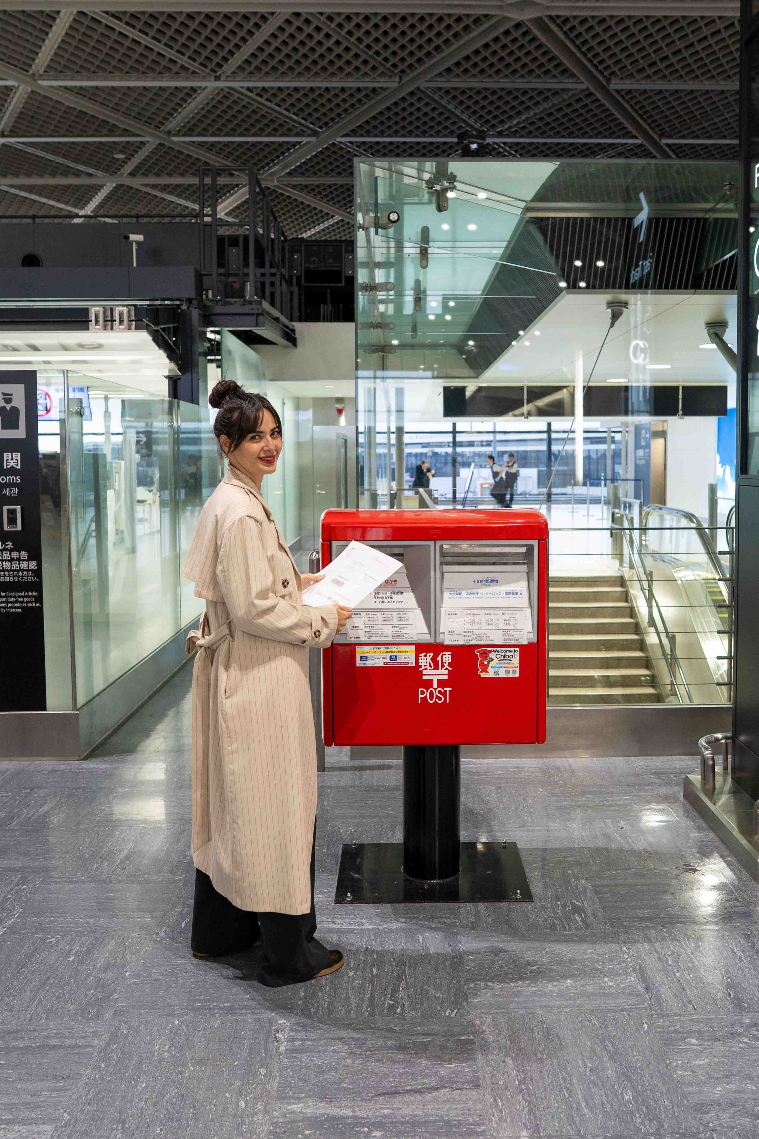Red Japan Mailbox at Narita Airport