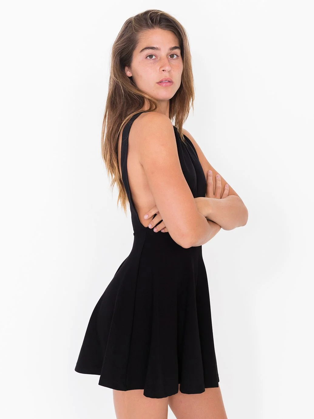 American Apparel Ponte Sleeveless Skater Dress