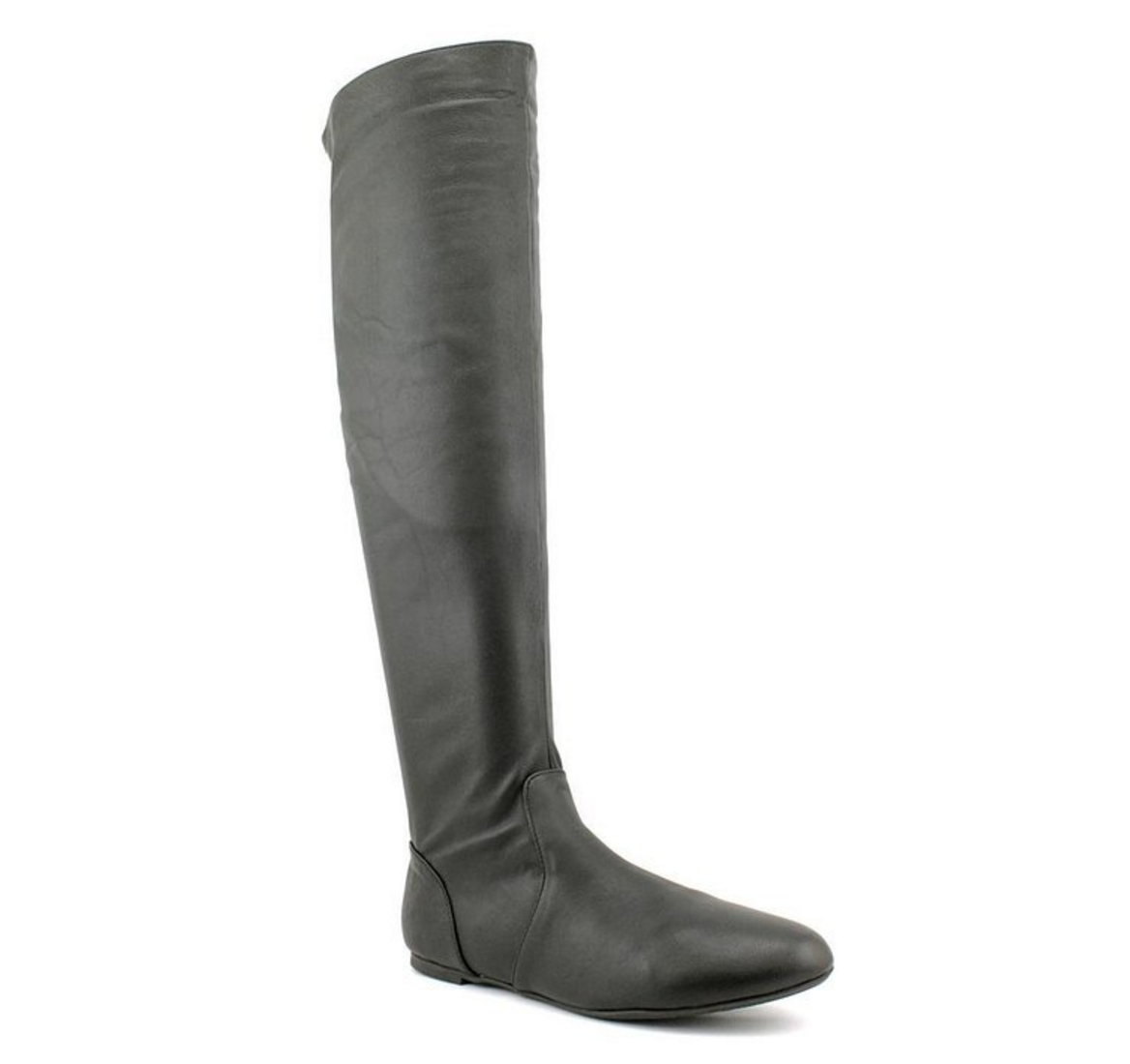  MaxStudio Women's Holden Over-the-Knee Flat Boot, Black Oily Suede