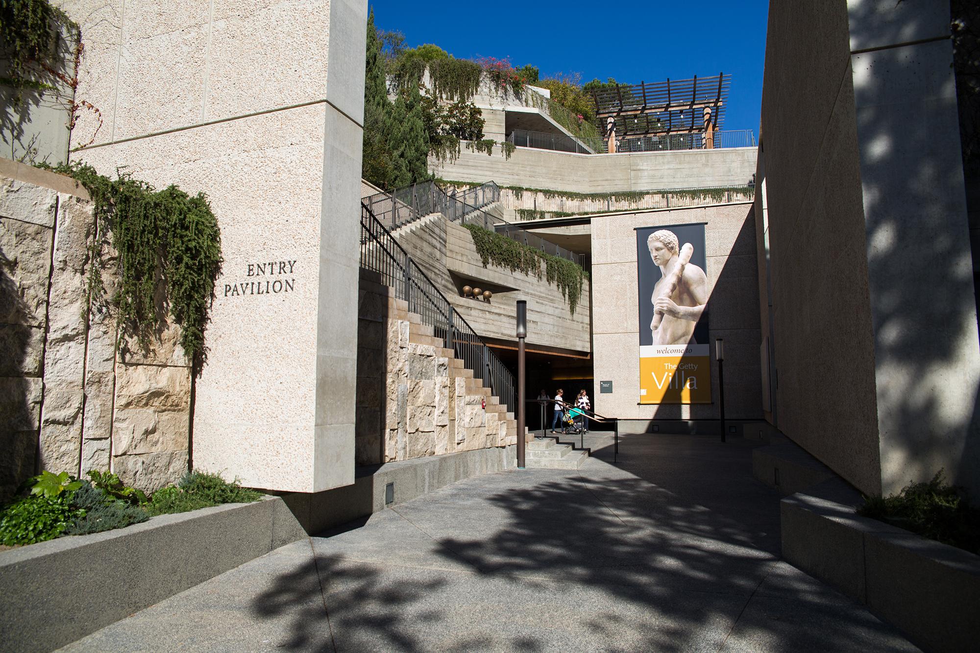 getty villa entrance