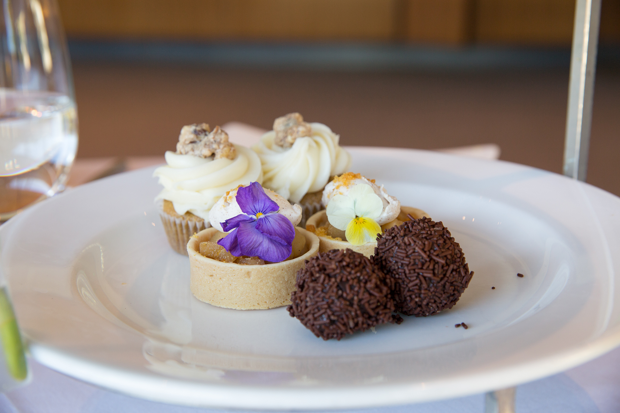 MRS. GARRET'S CARROT CAKE/ SPICED CHOCOLATE TRUFFLE/ APPLE CARAMEL TARTLET
