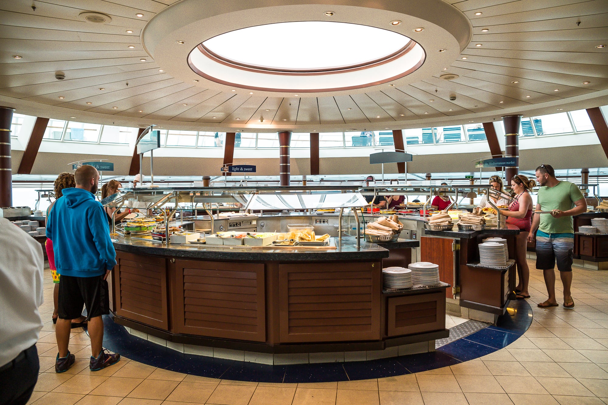 Breakfast Buffet at the Windjammer on the Royal Caribbean