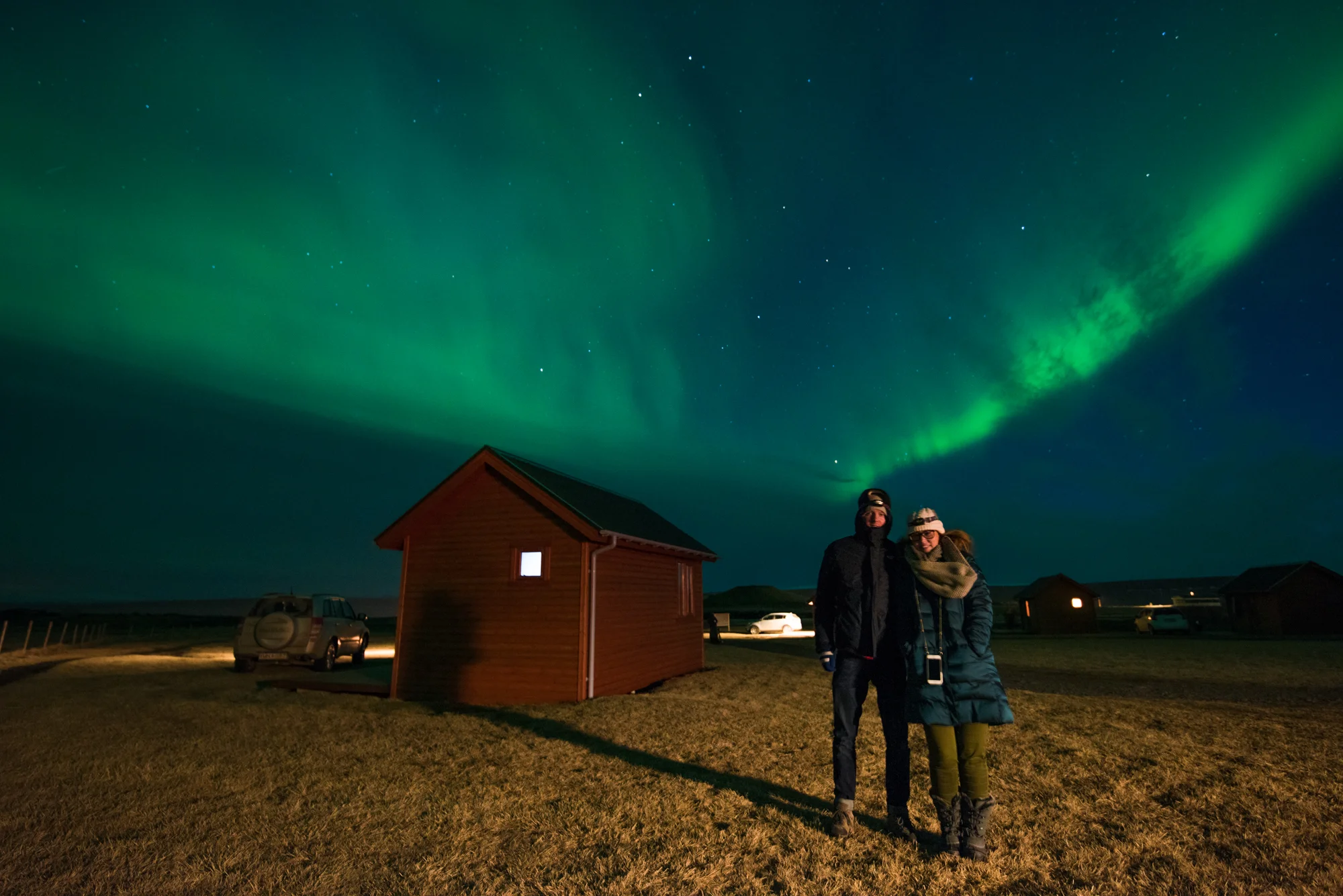 Second night seeing the Northern Lights in Iceland