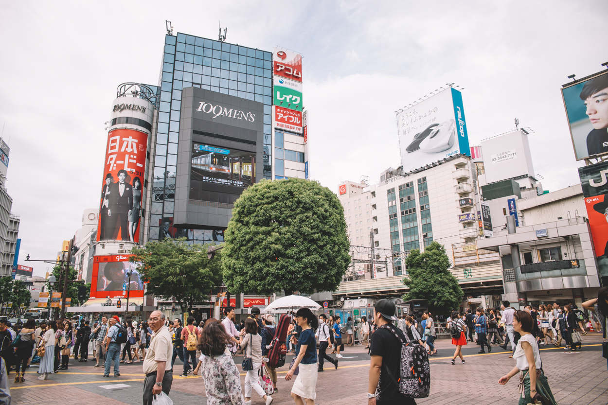 Shibuya in front of the JR station by the Hachiko exit