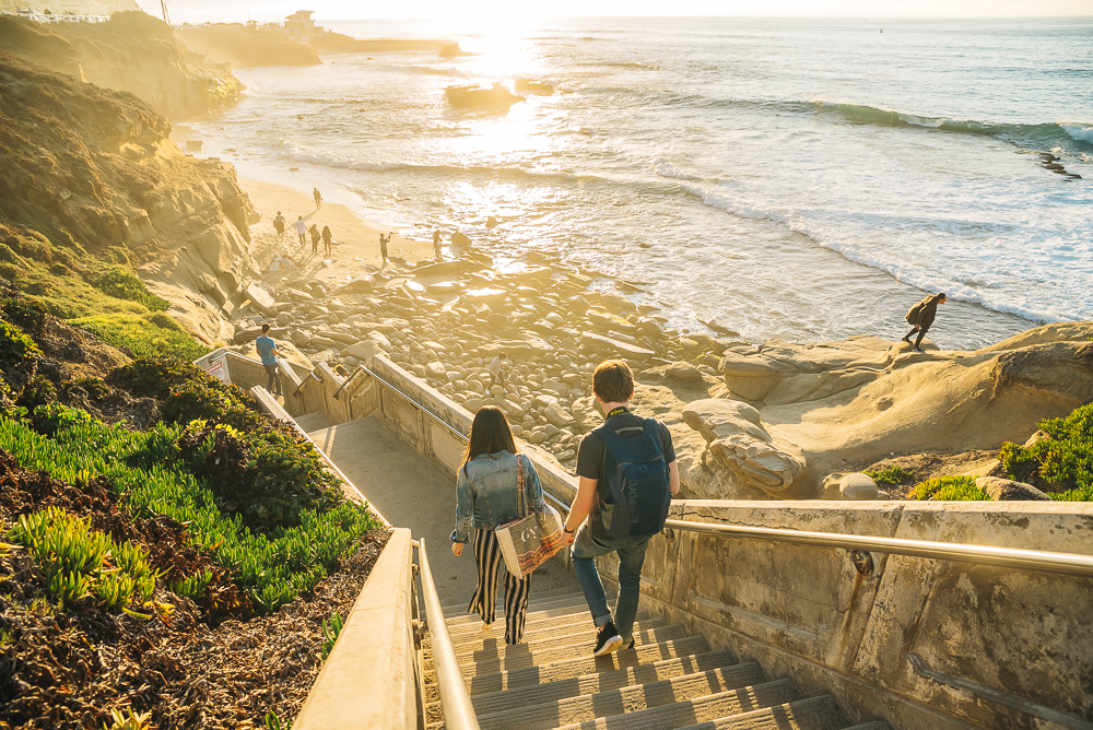 Walking down to Shell Beach