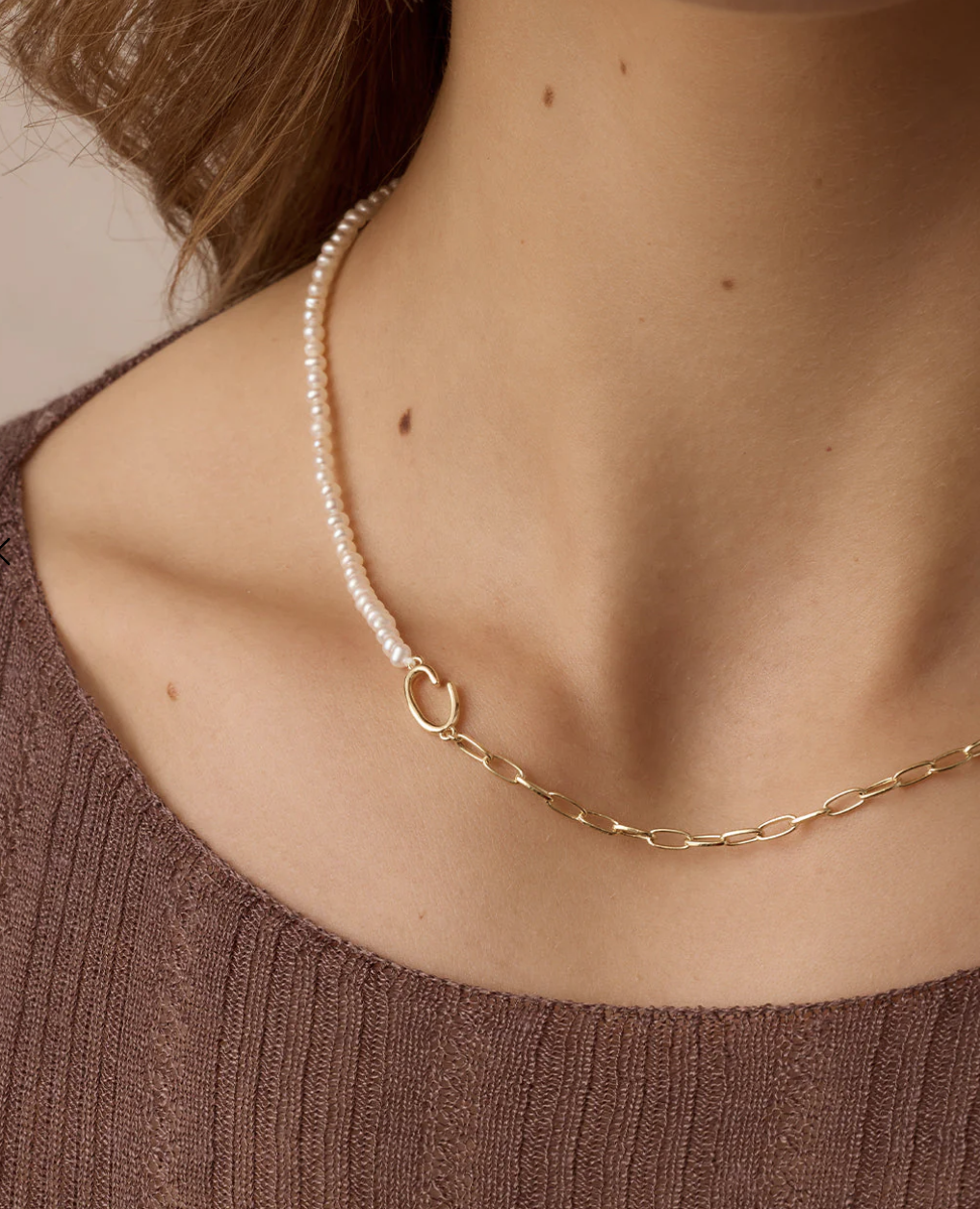 Gorjana Lou Pearl Alphabet Necklace