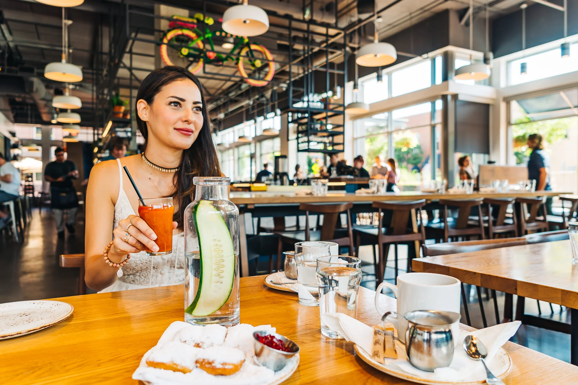 Colorful Brunch at Pressroom in Bentonville, Arkansas