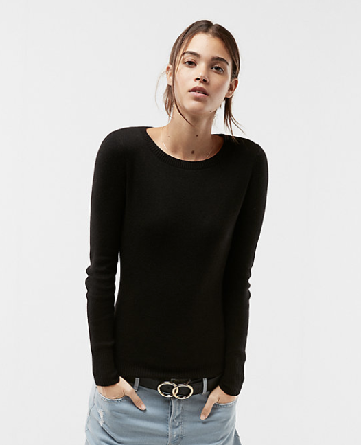 Express Black Long Sleeve Top