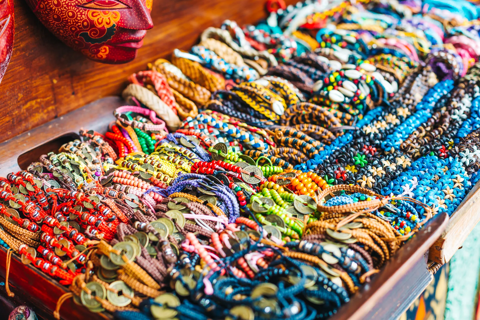 Good luck charm bracelets in Bali