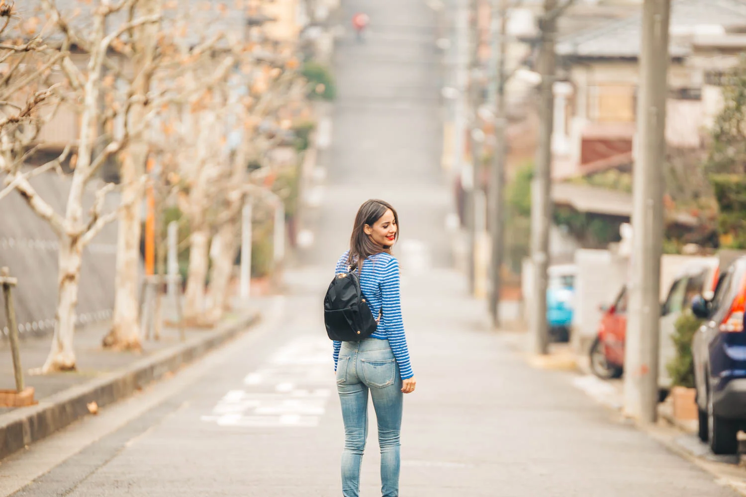 female anti theft backpack