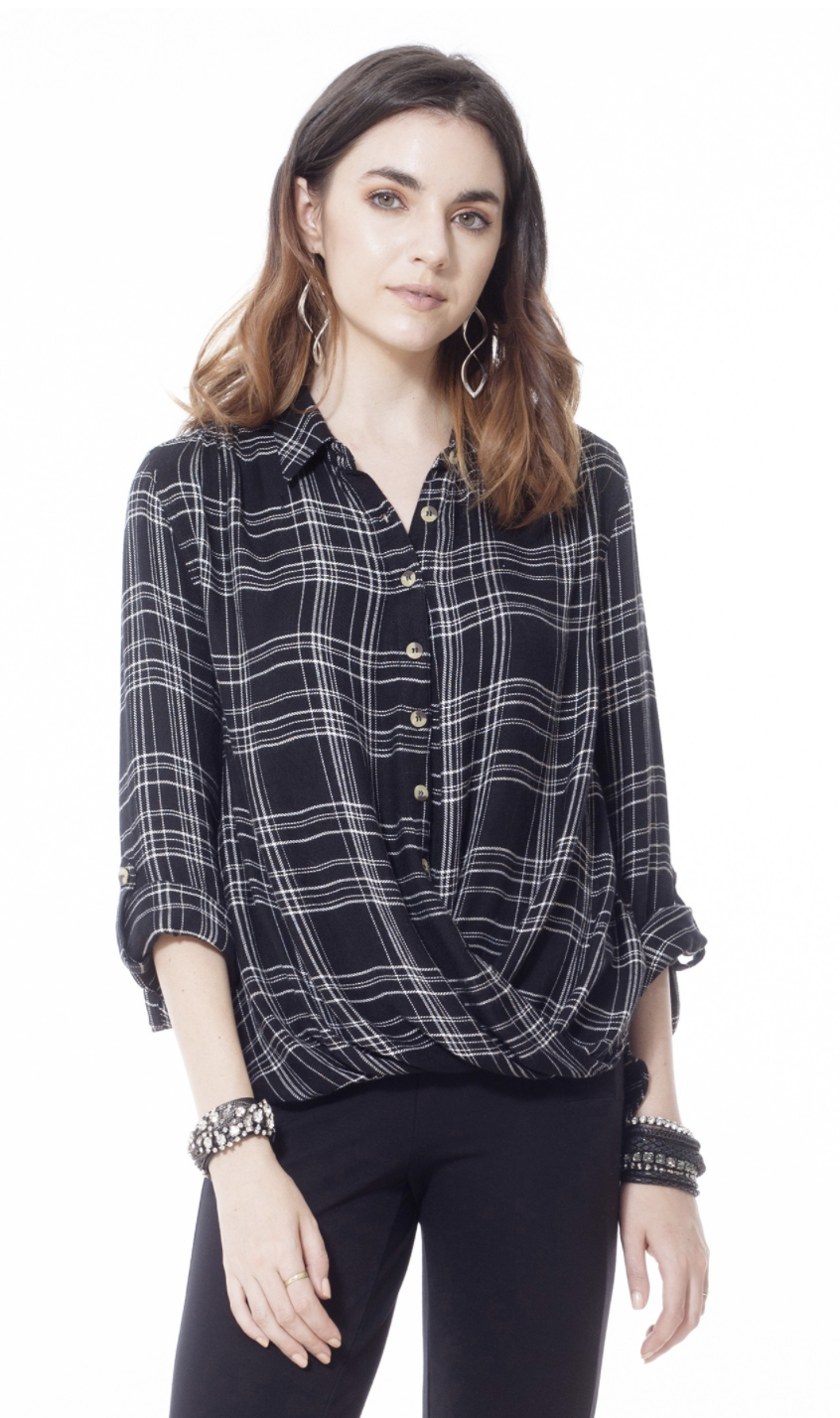 California MoonRise Plaid Top