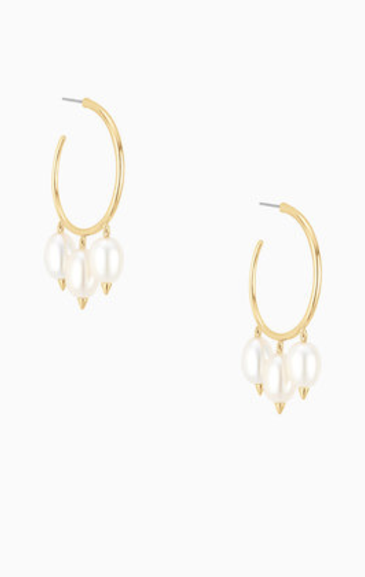 Stella & Dot Rebecca Minkoff Natriella Pearl Hoops