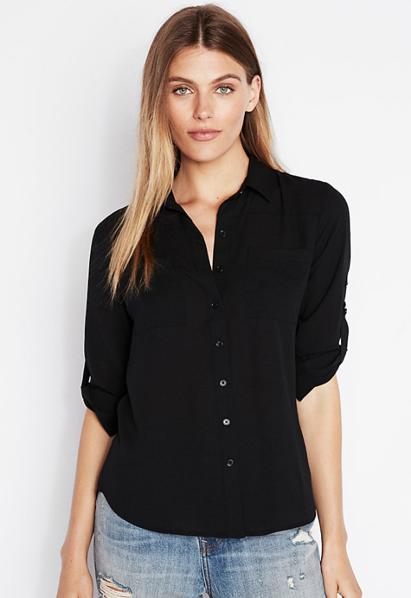 EXPRESS Slim Fit Full Button-Up Portofino Shirt