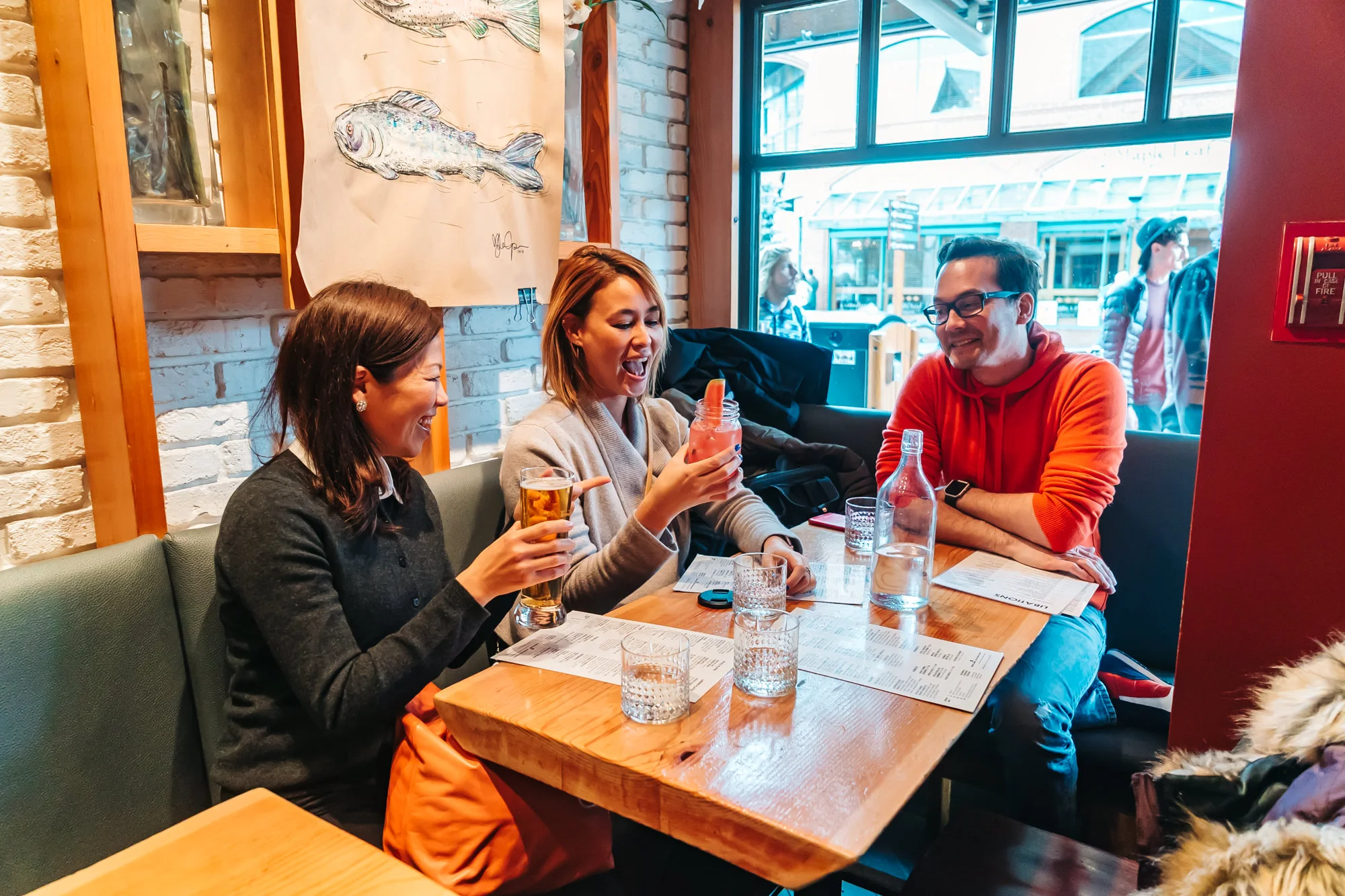 Crystal really happy with her Watermelon Splash cocktail