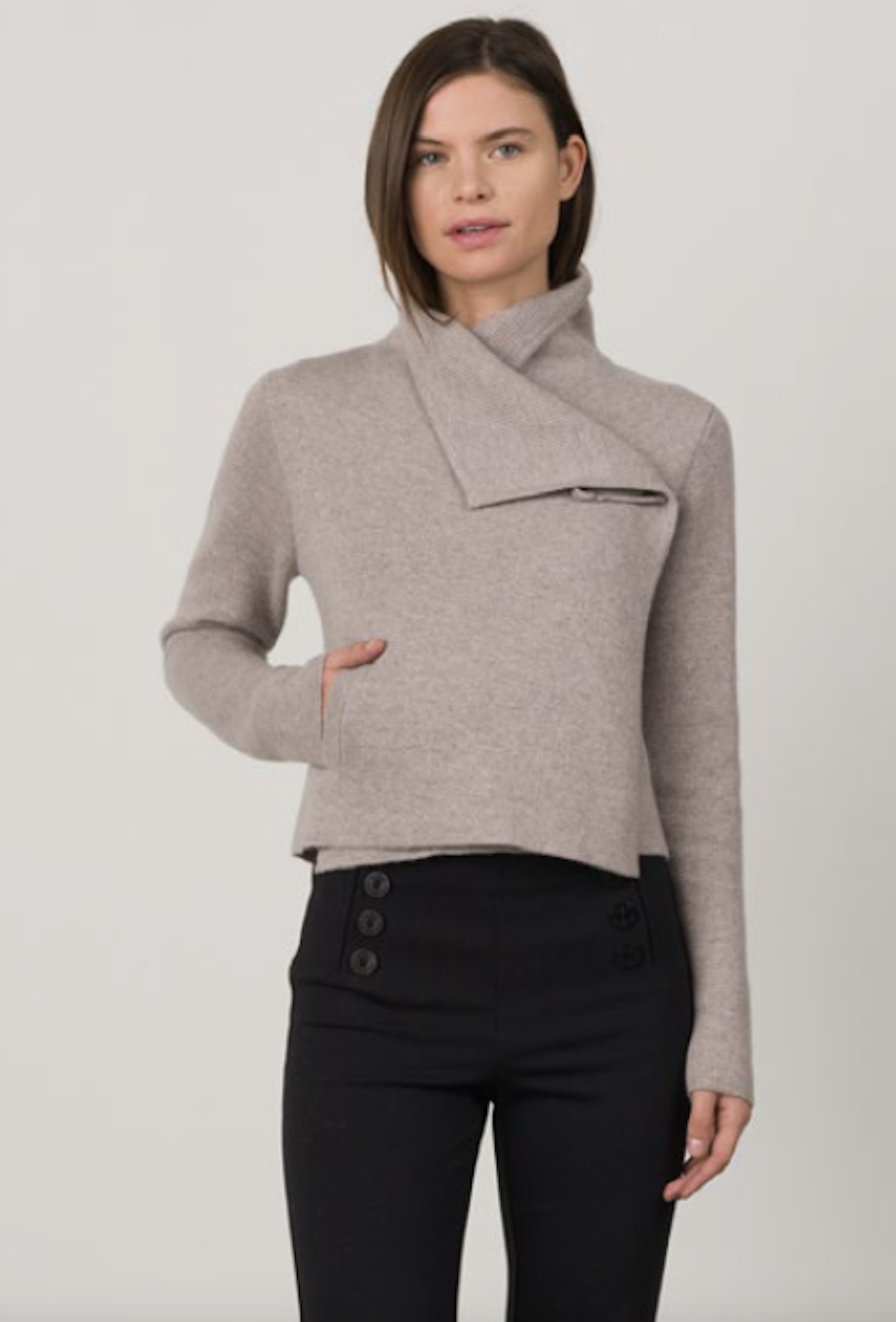 Margaret OLeary Cashmere Moto Sweater