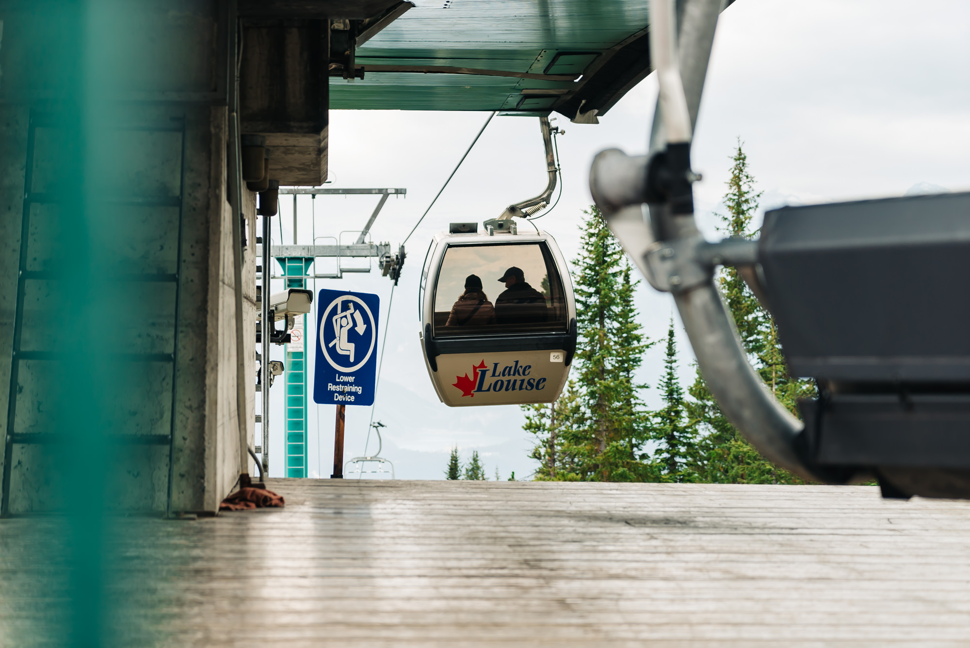Riding the gondola at Lake Louise Summer Gondola