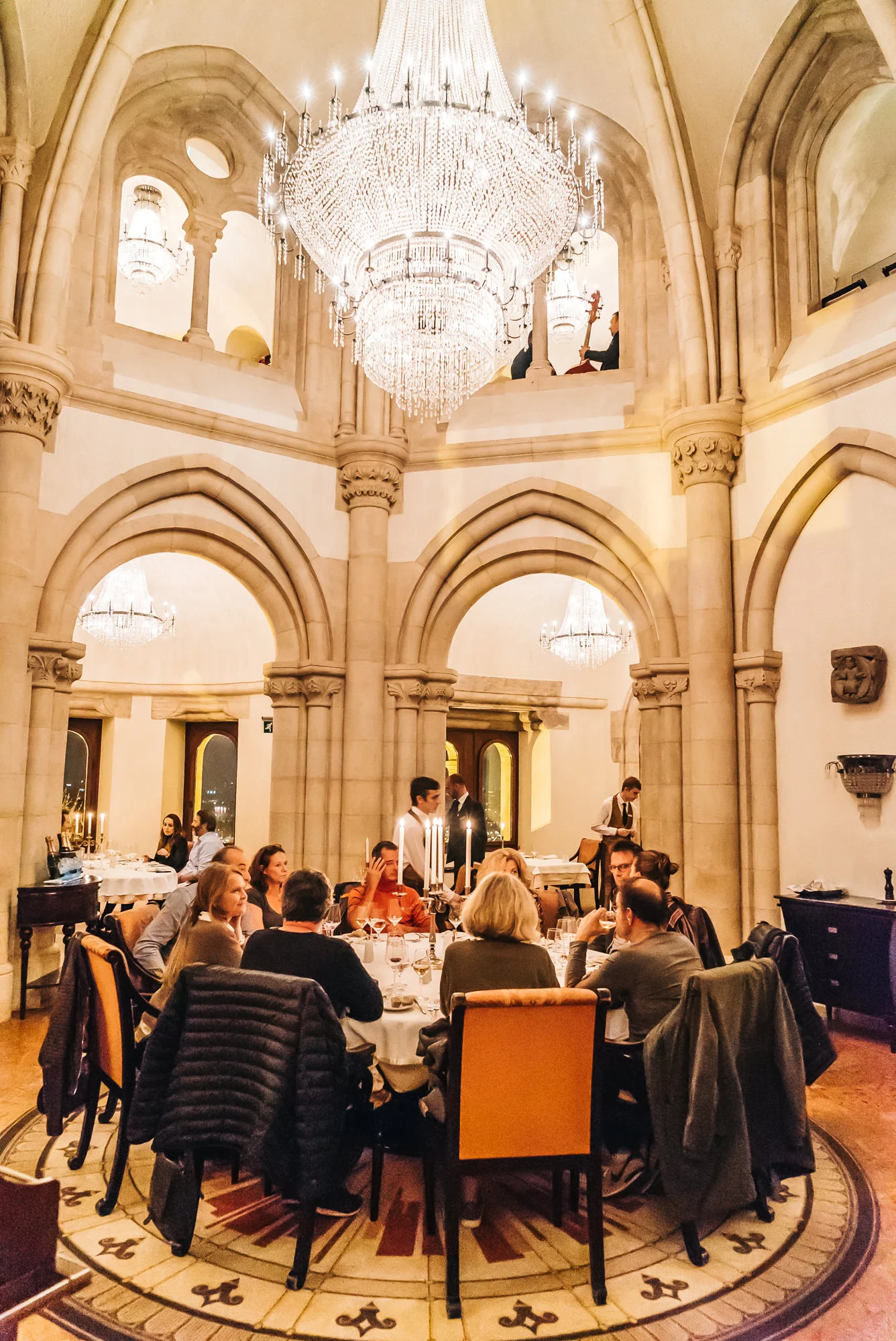 Gorgeous decor inside Halaszbastya Restaurant