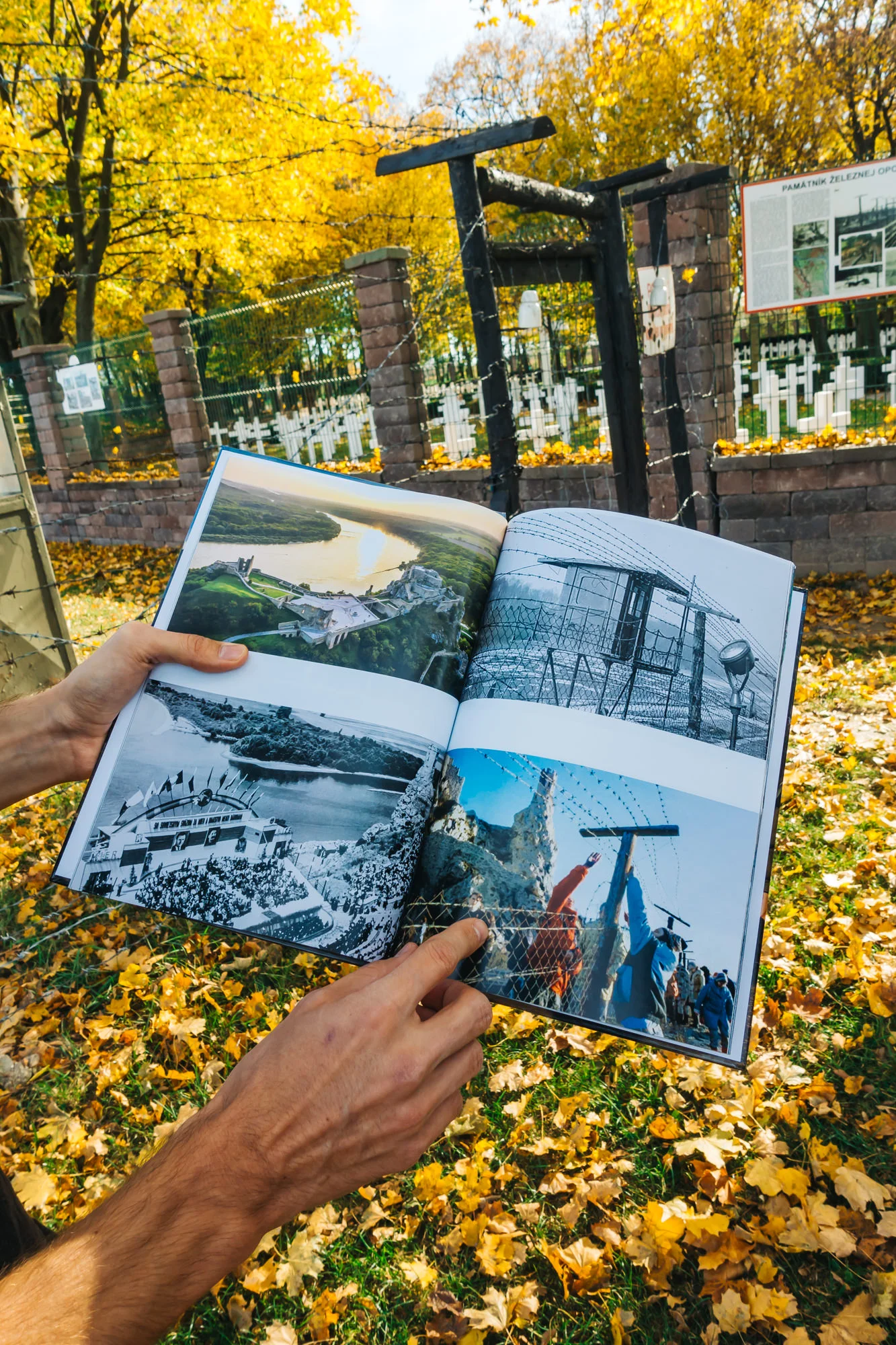 Marec showing us pictures from the past