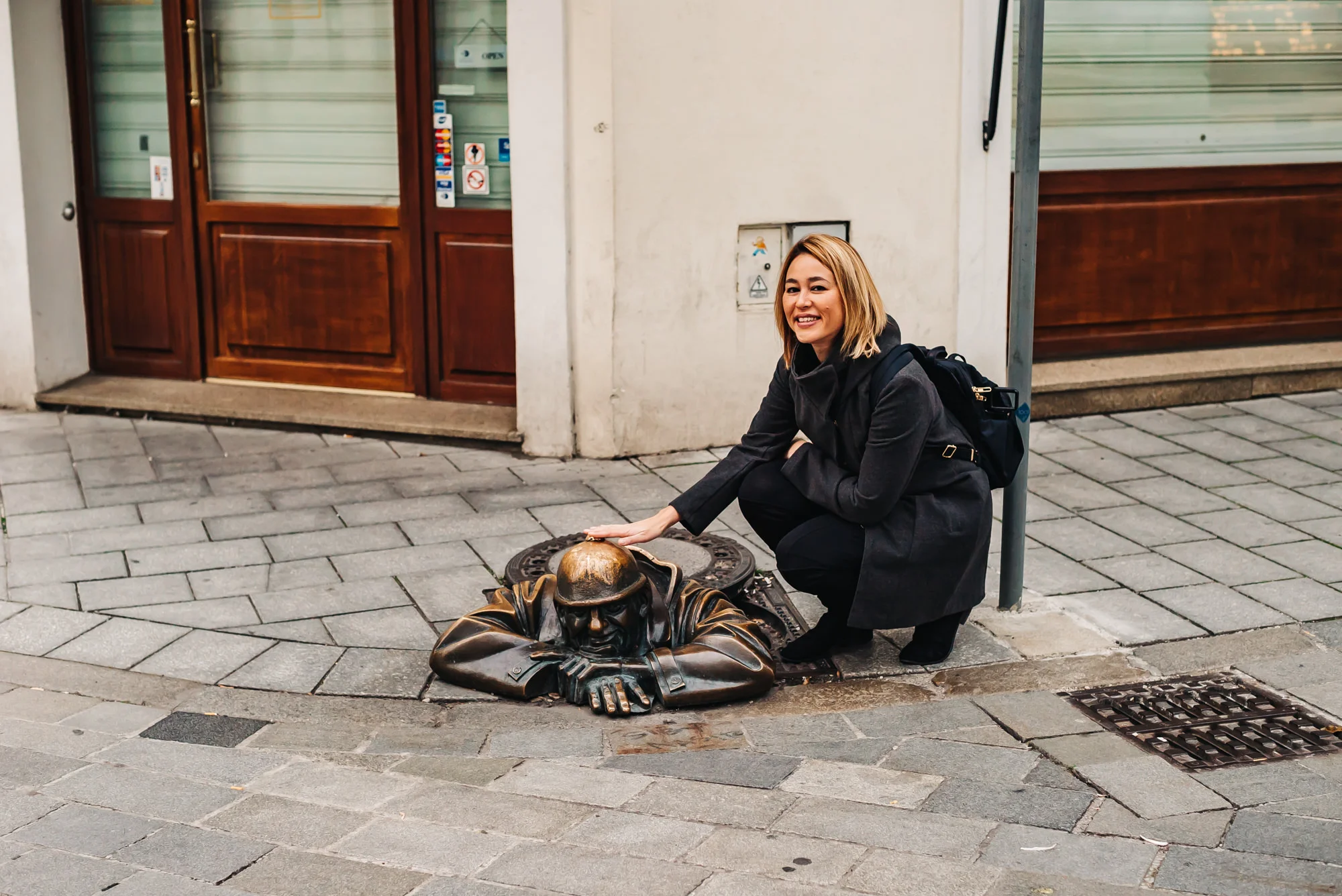 If you touch this guy’s head, it’s supposed to bring you good luck
