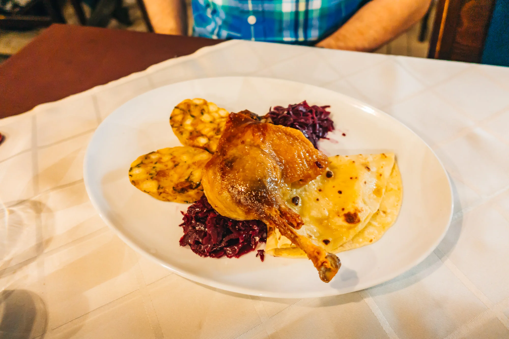 Perfectly cooked duck at Prasna Basta