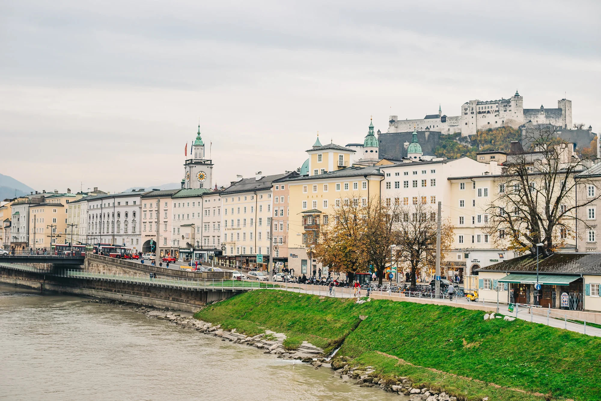 The historic town of Salzburg in Austria