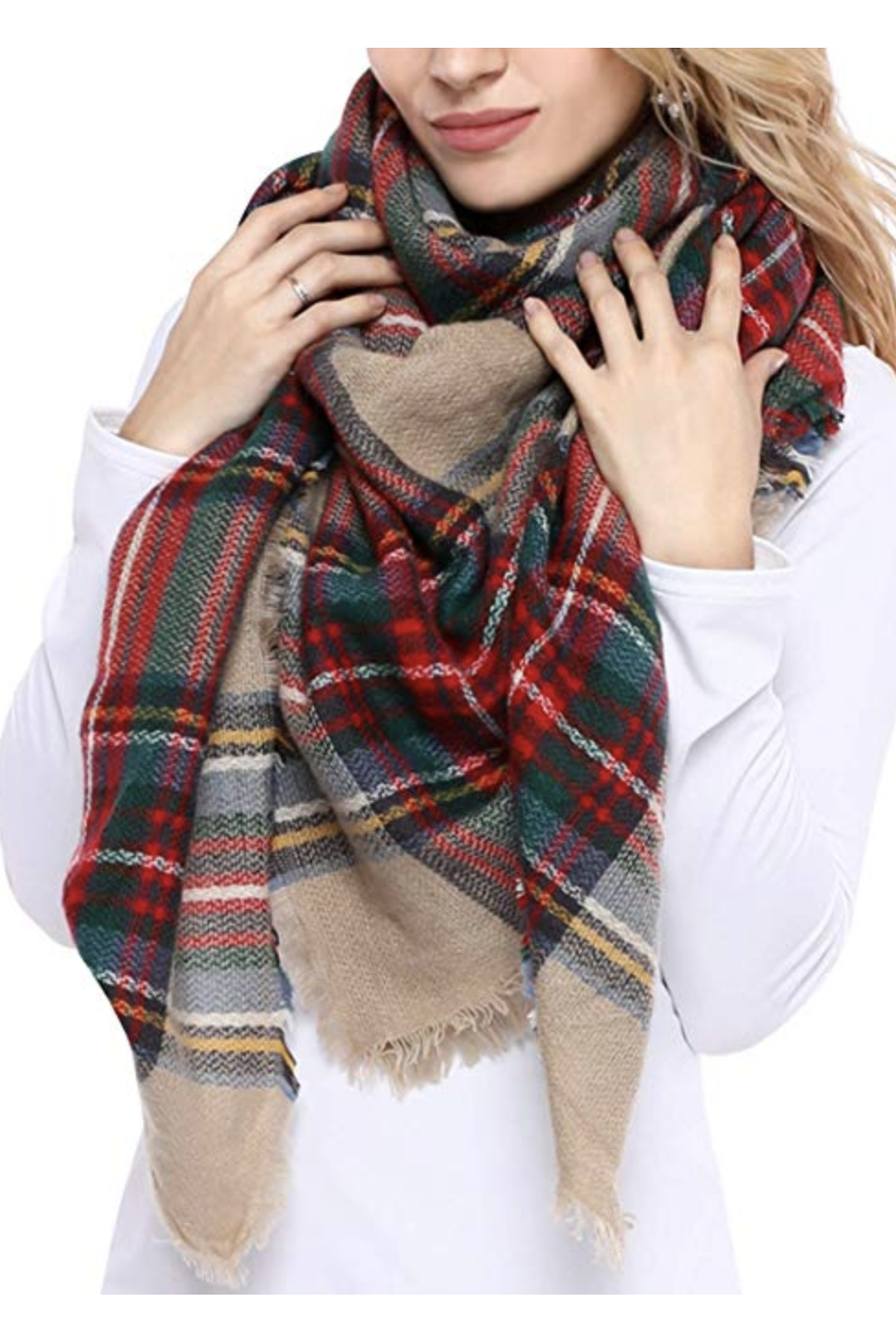 Plaid Blanket Winter Scarf 